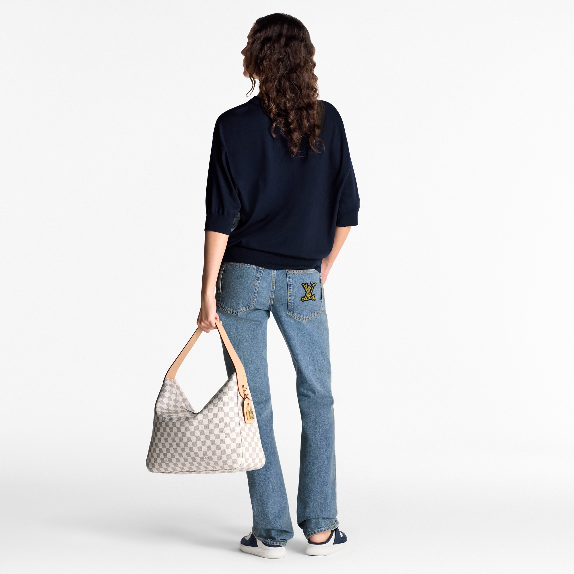 Pullover mit Monogram-Motiv im Aquarell-Stil auf einem Einsatz  Damen Ready to Wear Strick | LOUIS VUITTON (Zoom)