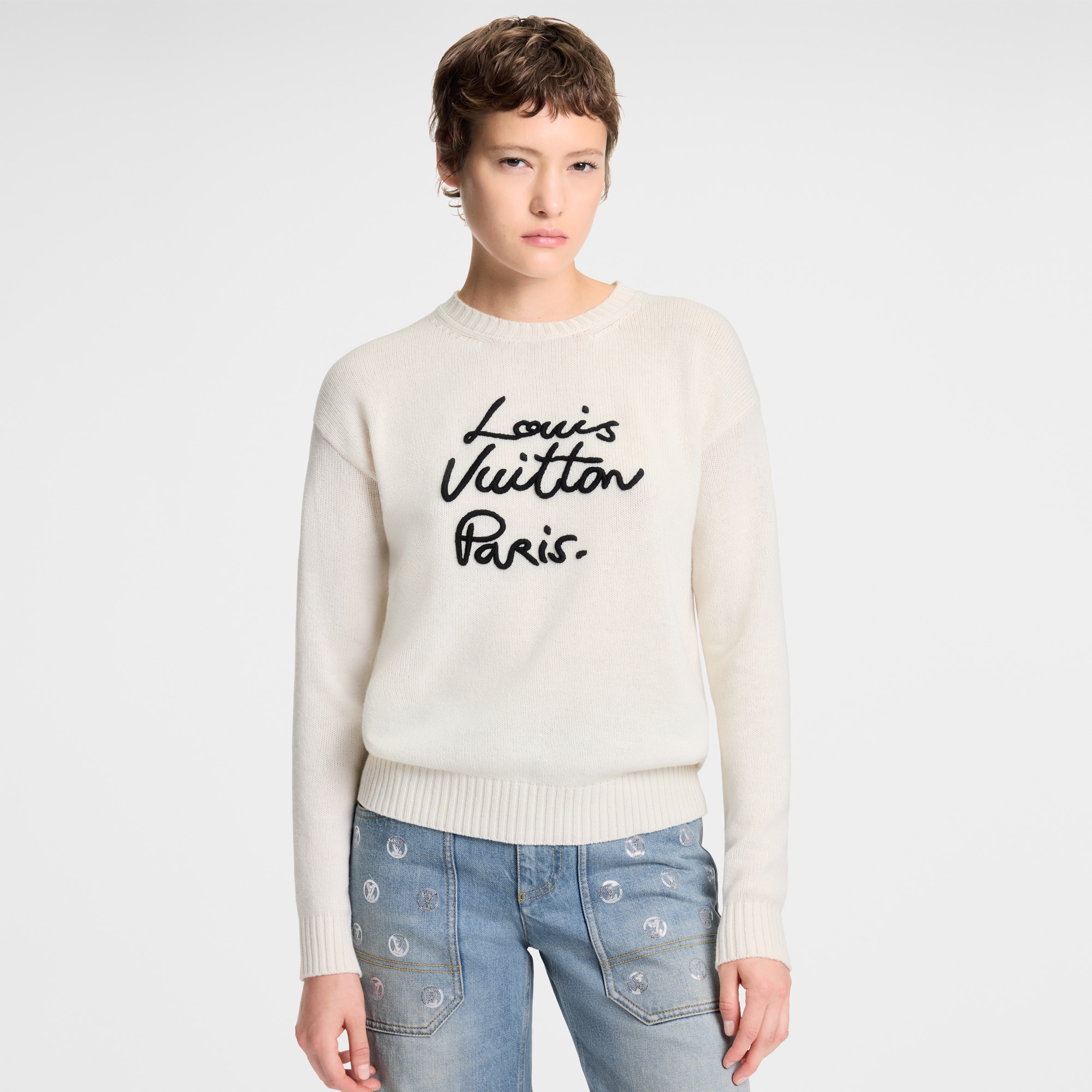 Pullover mit Signatur in Schreibschrift  Damen Ready to Wear Strick | LOUIS VUITTON (Zoom)