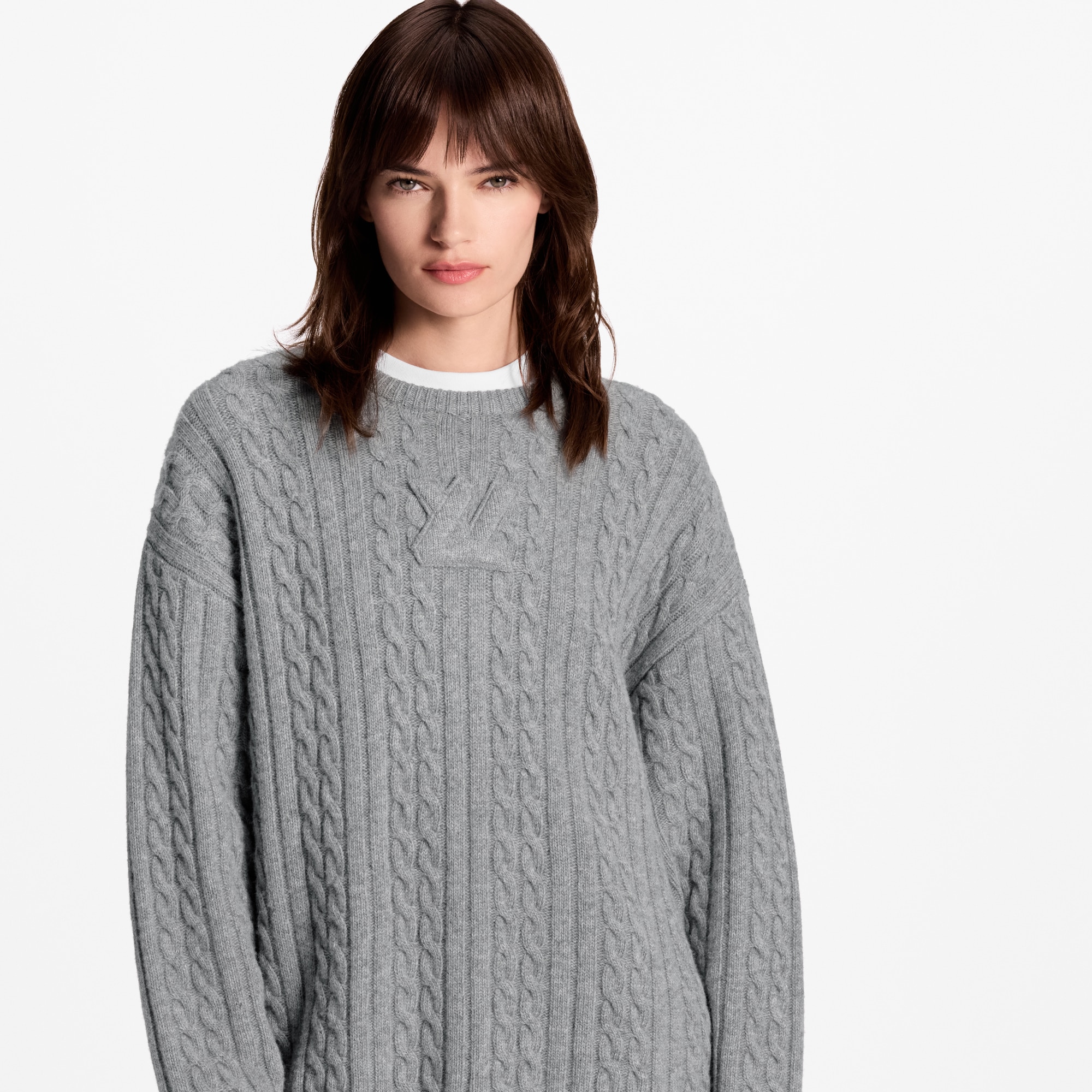 Pullover mit Zopfstrickmuster und Signatur  Damen Ready to Wear Strick | LOUIS VUITTON (Zoom)