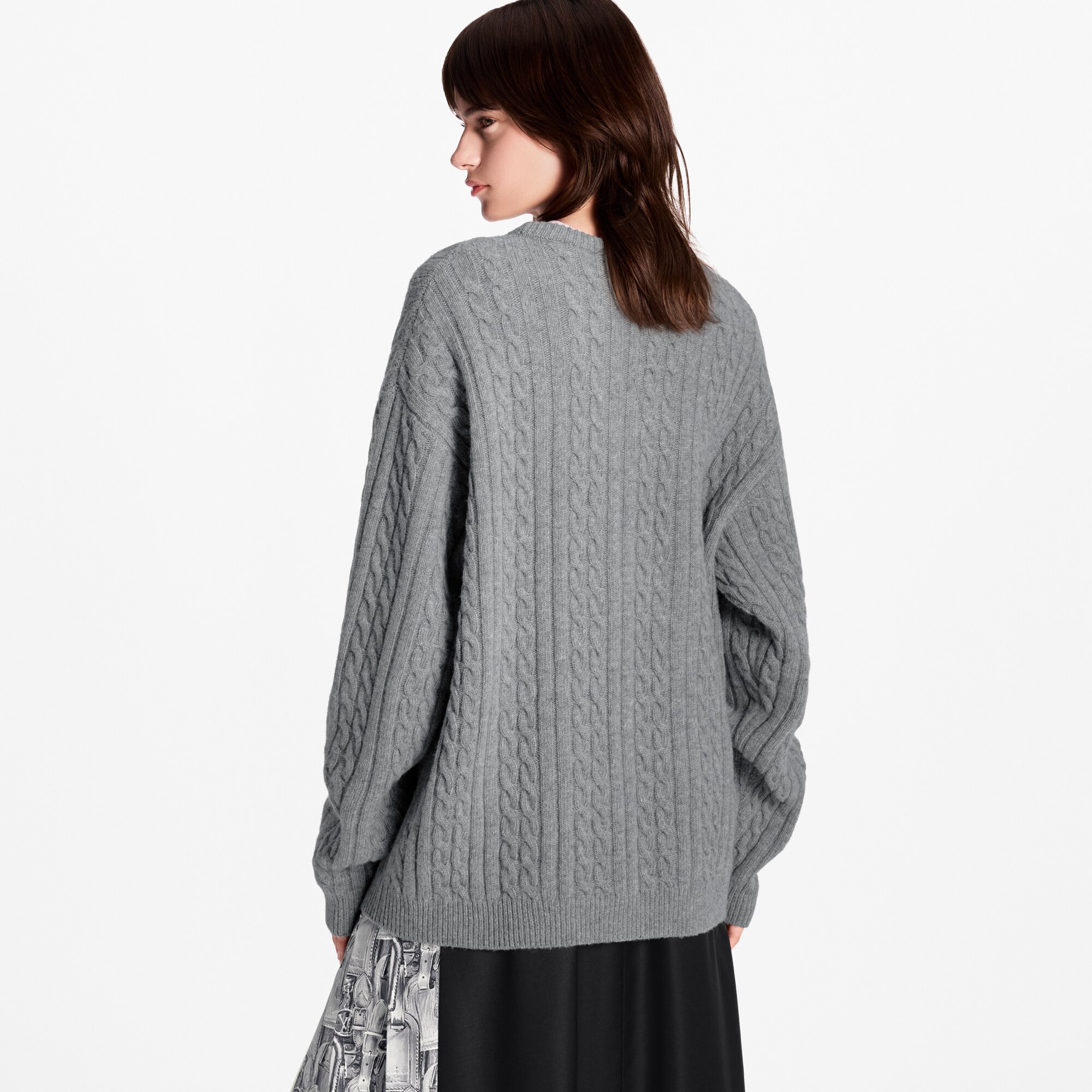 Pullover mit Zopfstrickmuster und Signatur  Damen Ready to Wear Strick | LOUIS VUITTON (Zoom)