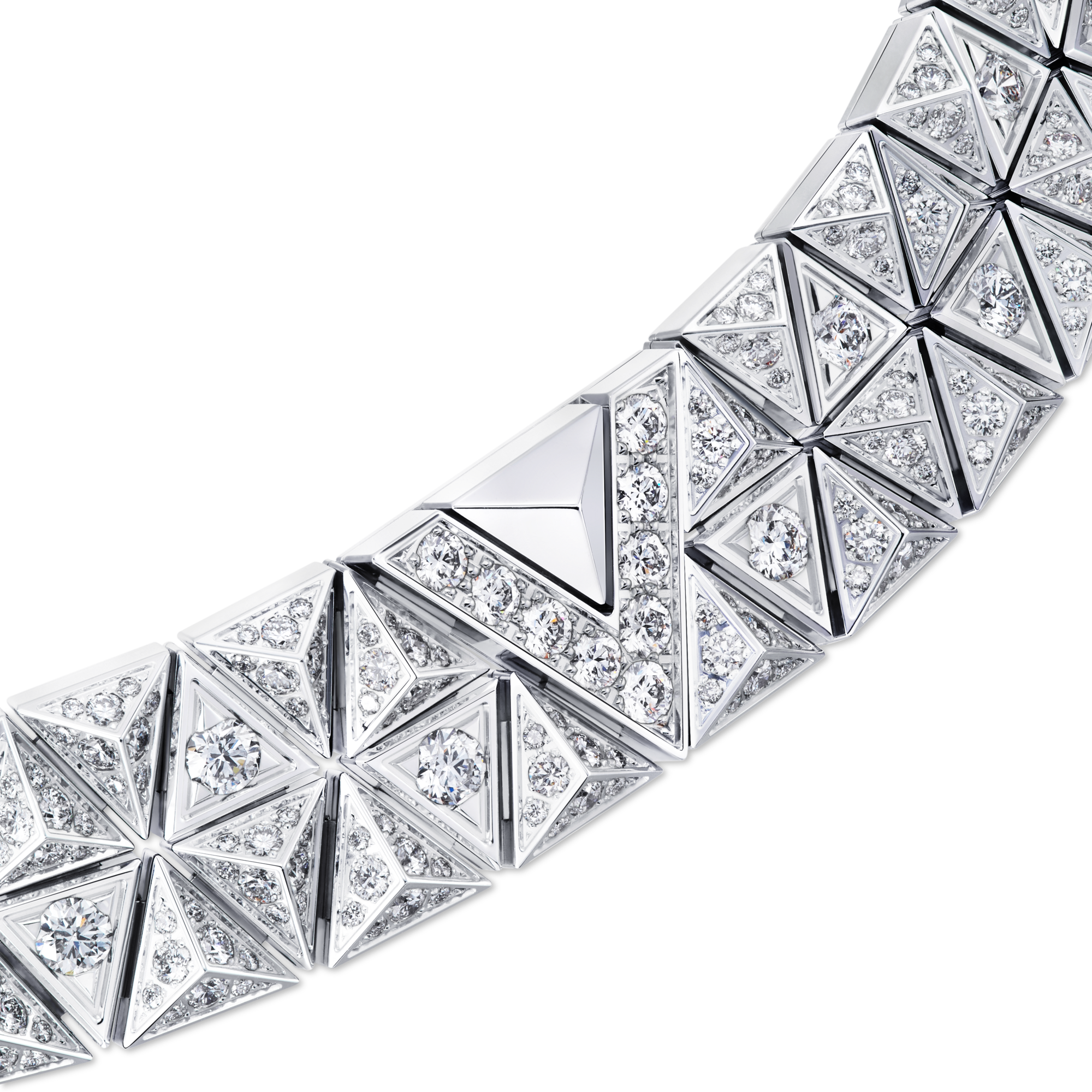 Pure V zweireihige Halskette, Weißgold und Diamanten  Schmuck Kategorien Halsketten und Anhänger | LOUIS VUITTON (Zoom)