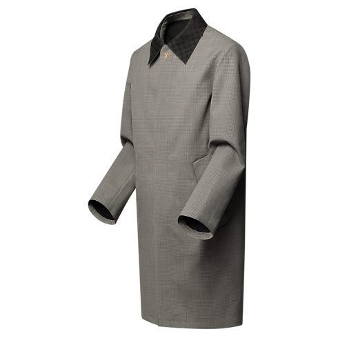 Regenmantel mit Kragen aus Veloursleder samt Damier-Motiv Herren Ready to Wear Jacken und Mäntel | LOUIS VUITTON (Zoom)