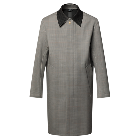 Regenmantel mit Kragen aus Veloursleder samt Damier-Motiv Herren Ready to Wear Jacken und Mäntel | LOUIS VUITTON (Zoom)