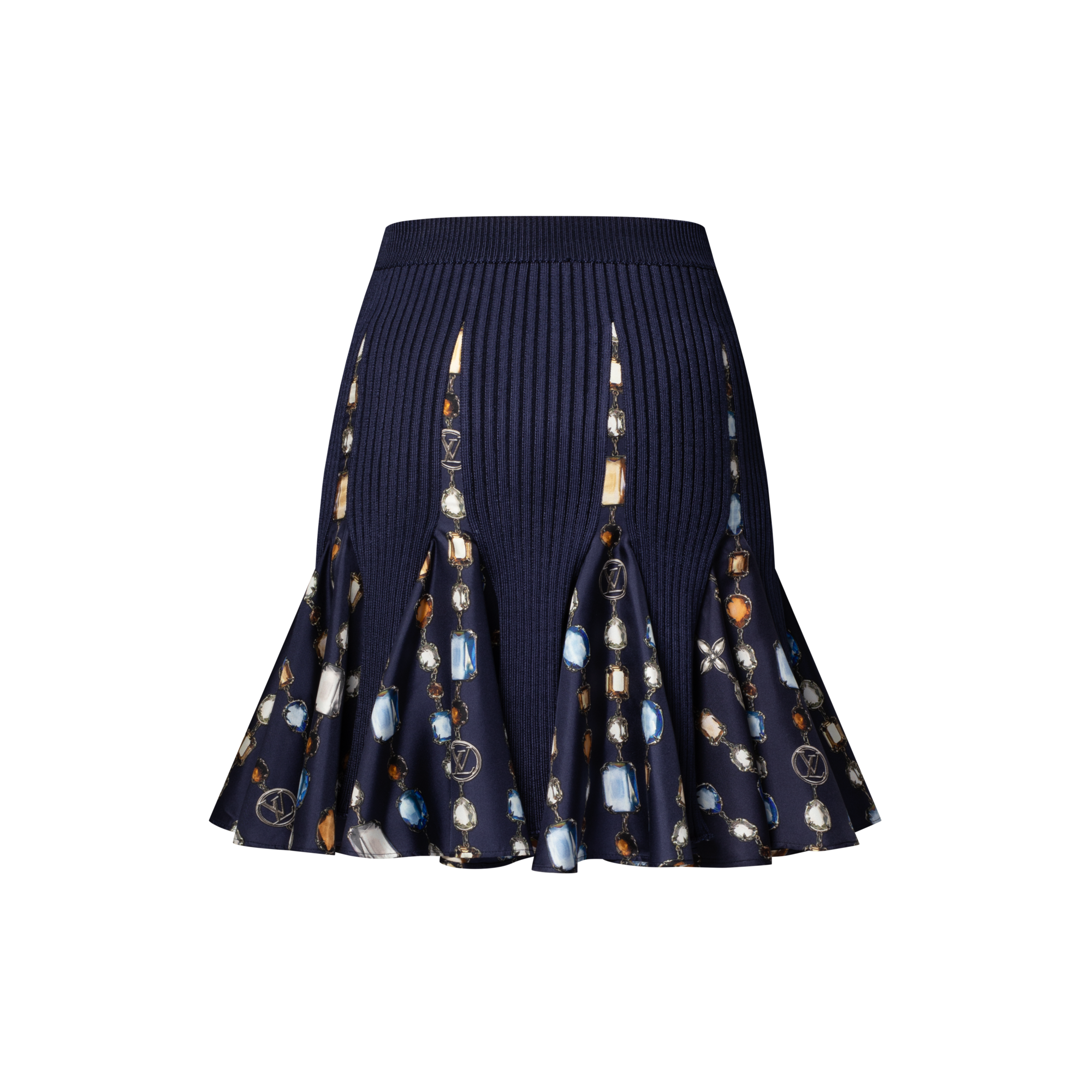 Rock aus Strick mit Einsätzen und Halsketten-Motiv  Damen Ready to Wear Röcke und Shorts | LOUIS VUITTON (Zoom)