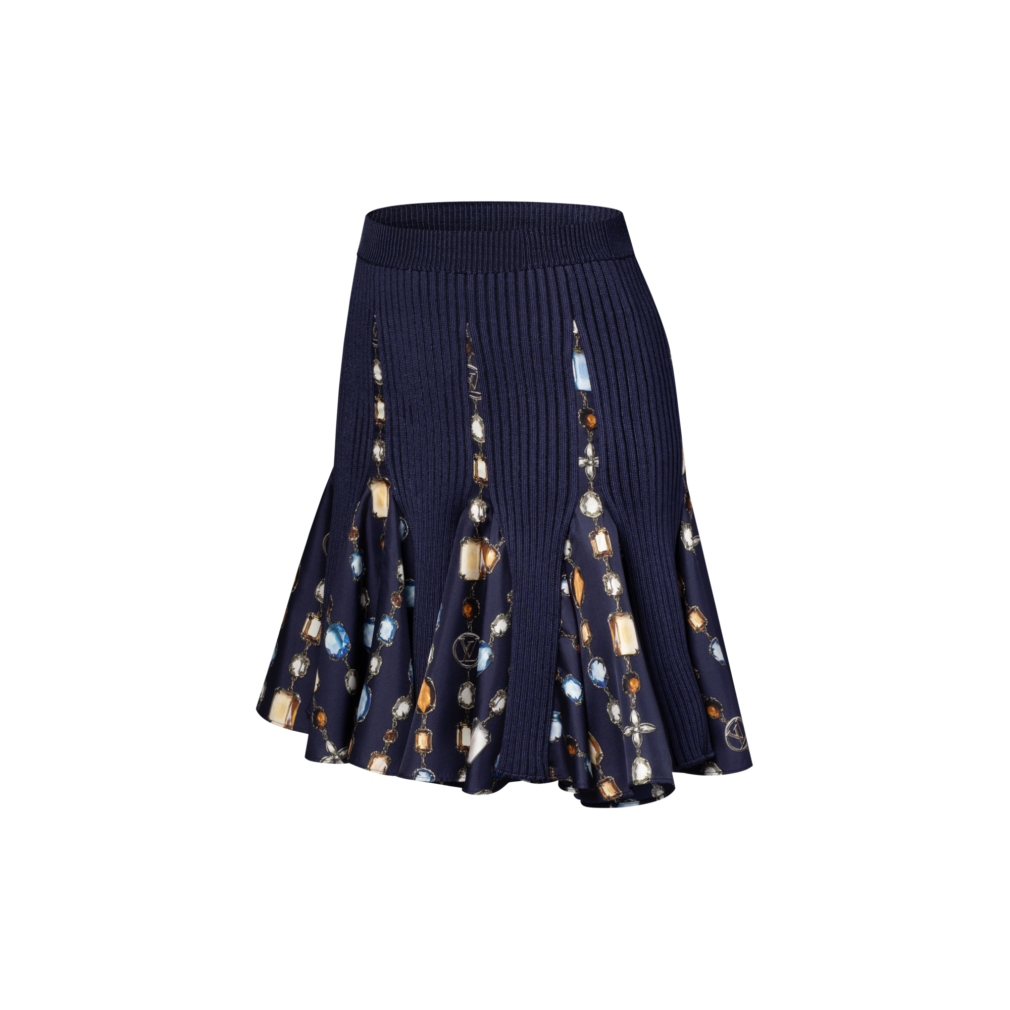 Rock aus Strick mit Einsätzen und Halsketten-Motiv  Damen Ready to Wear Röcke und Shorts | LOUIS VUITTON (Zoom)