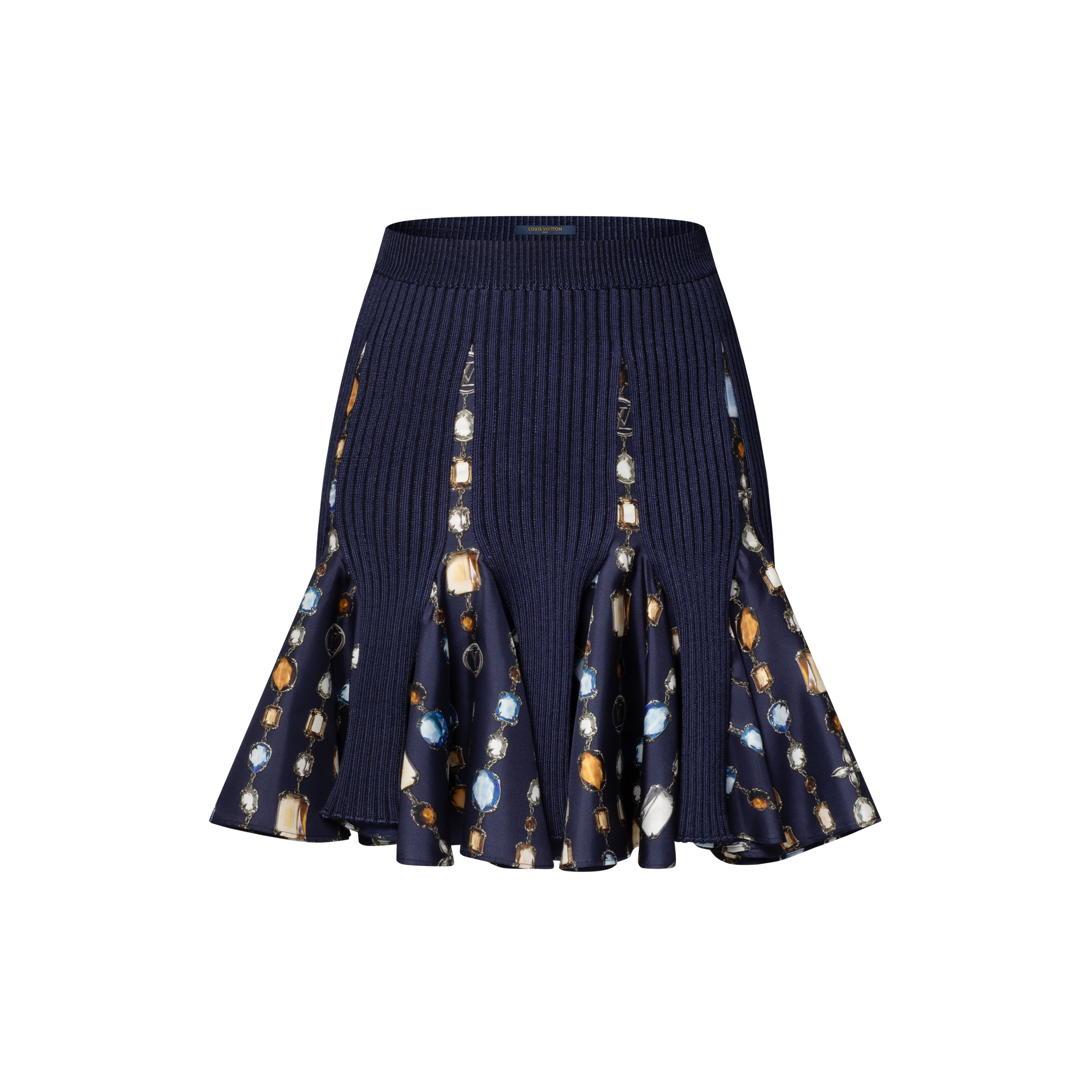 Rock aus Strick mit Einsätzen und Halsketten-Motiv  Damen Ready to Wear Röcke und Shorts | LOUIS VUITTON (Zoom)