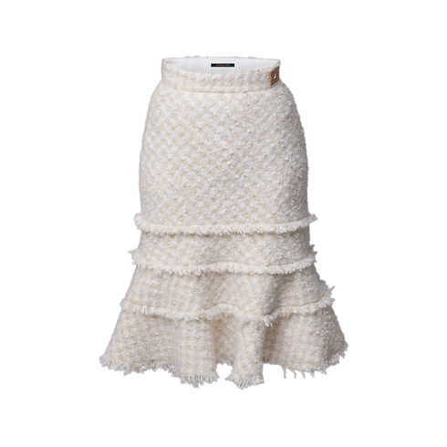 Rock aus Tweed mit Fransenbesatz Damen Ready to Wear Neuheiten Ready-to-wear | LOUIS VUITTON (Zoom)