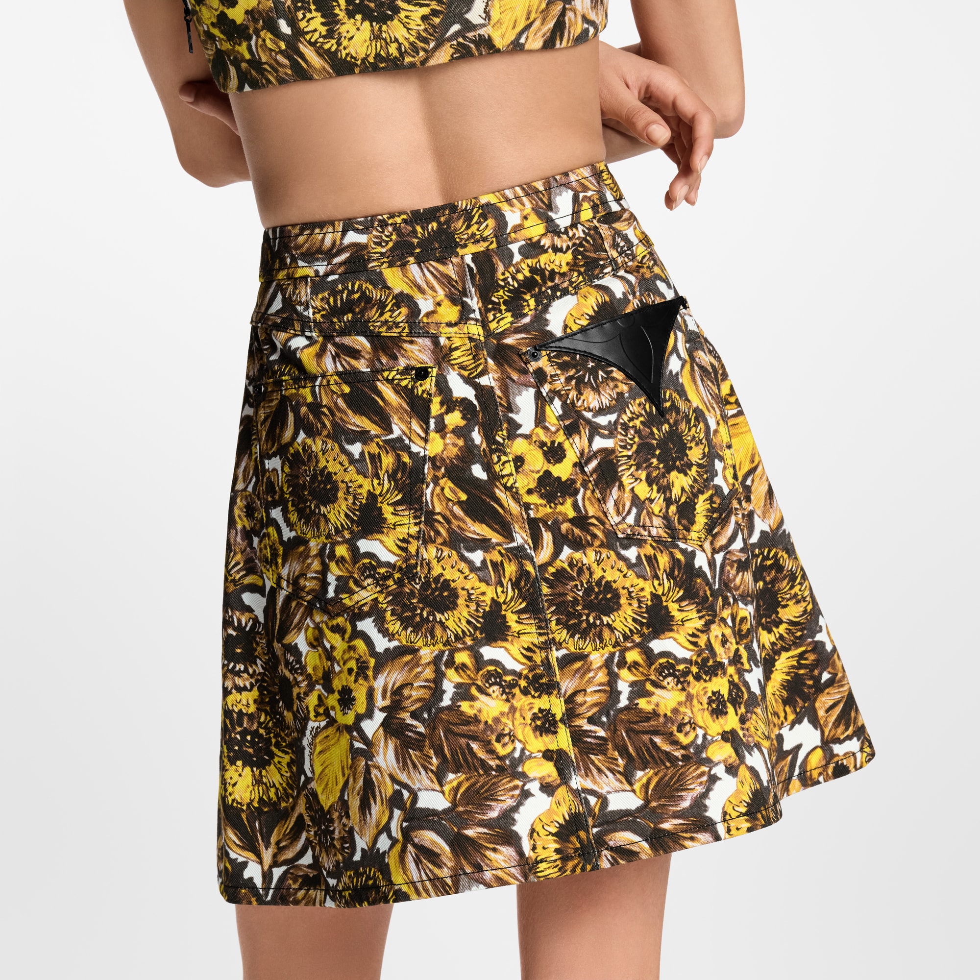 Rock mit floralem Motiv und Knöpfen an der Vorderseite  Damen Ready to Wear Röcke und Shorts | LOUIS VUITTON (Zoom)