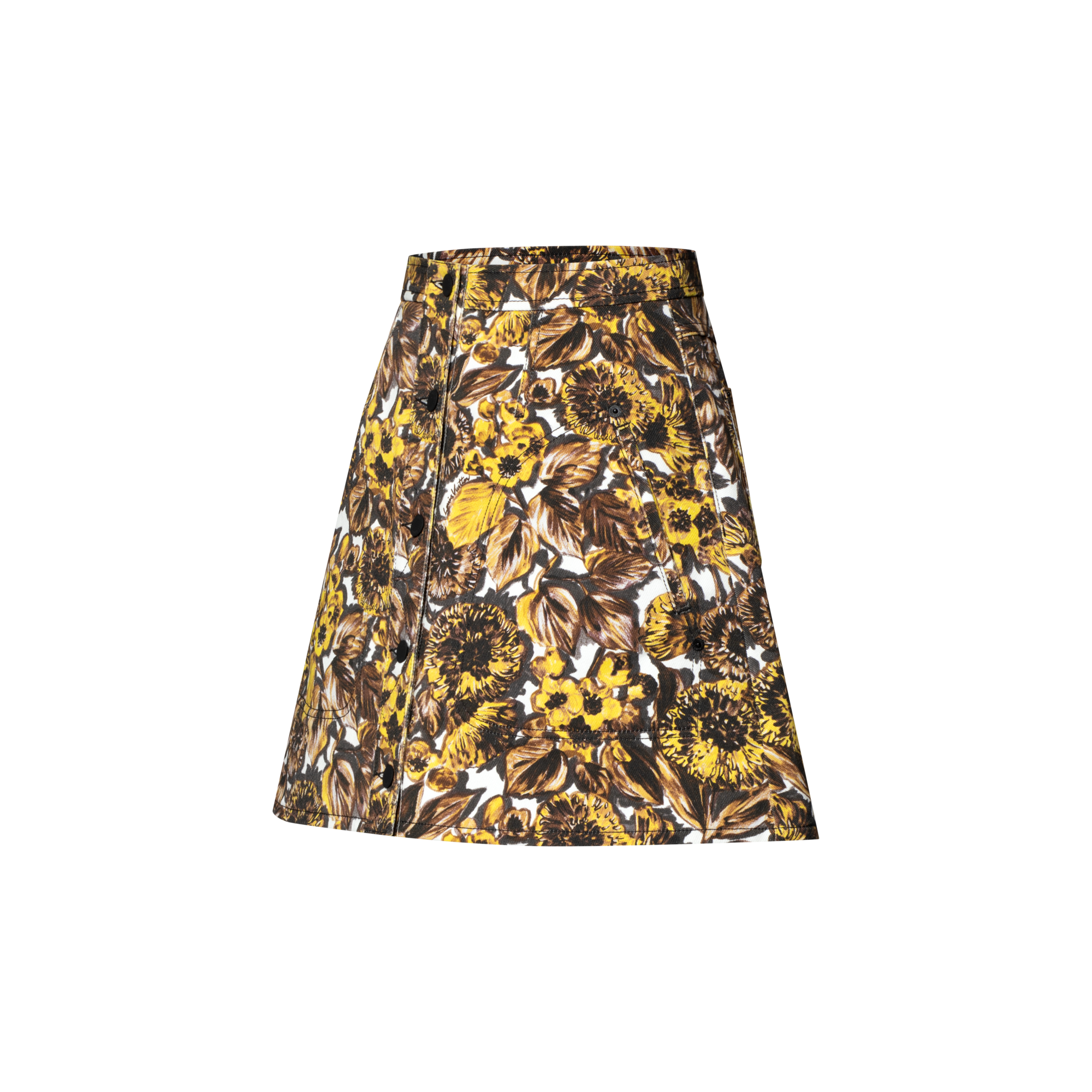 Rock mit floralem Motiv und Knöpfen an der Vorderseite  Damen Ready to Wear Röcke und Shorts | LOUIS VUITTON (Zoom)