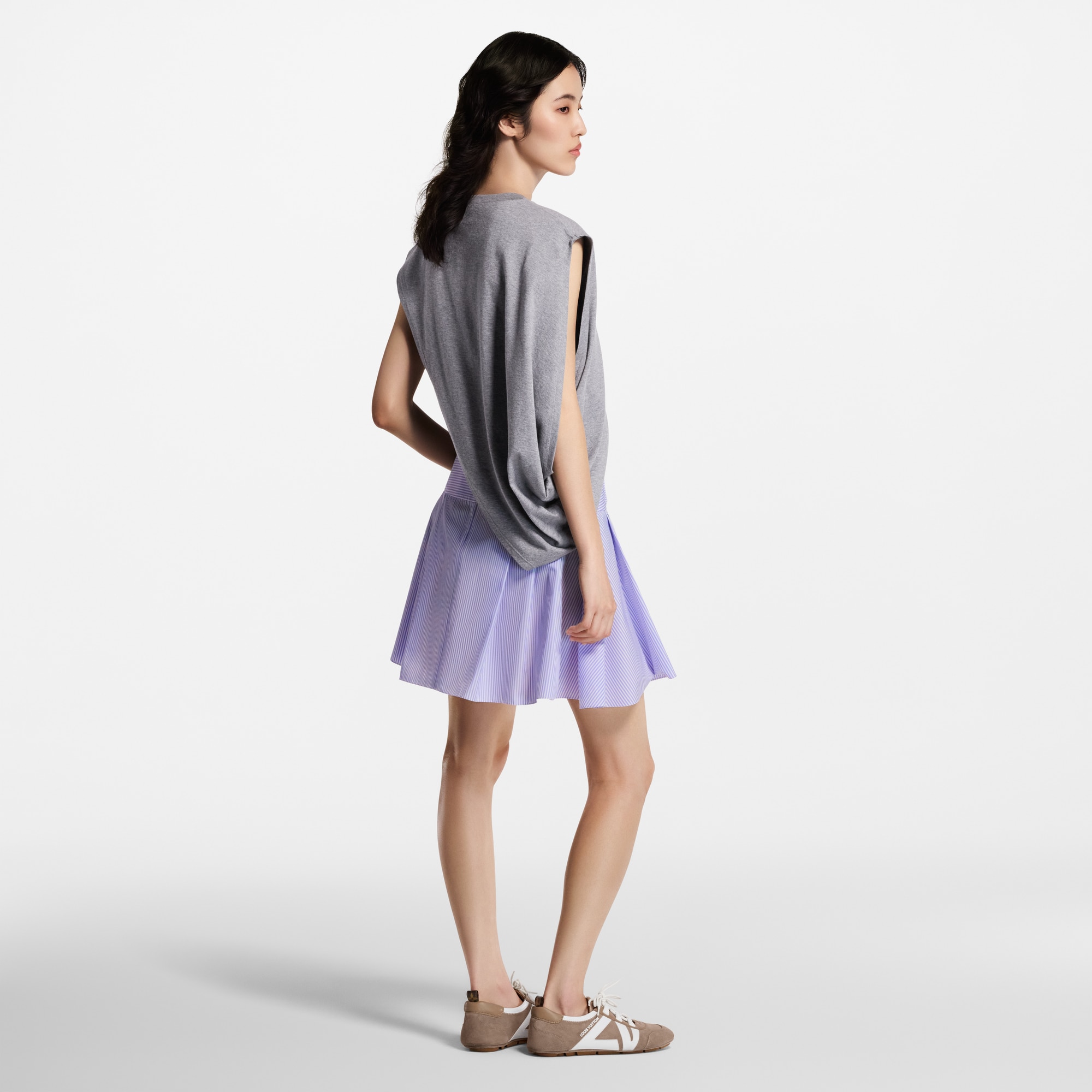 Rock mit Streifen und gehämmerten Knöpfen  Damen Ready to Wear Röcke und Shorts | LOUIS VUITTON (Zoom)