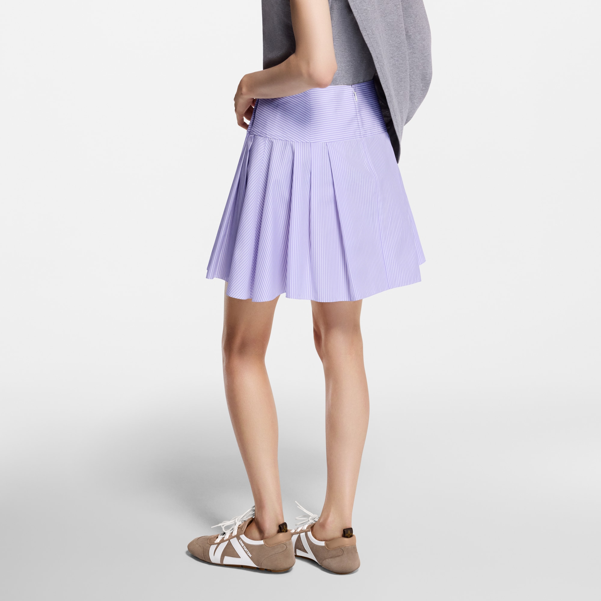 Rock mit Streifen und gehämmerten Knöpfen  Damen Ready to Wear Röcke und Shorts | LOUIS VUITTON (Zoom)