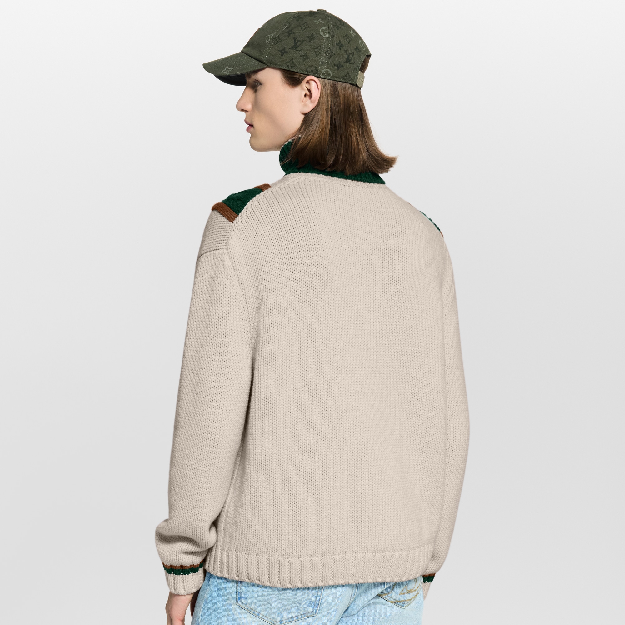 Rollkragenpullover mit sich farblich abhebendem Zopfstrick  Herren Ready to Wear Vollständige Ready to Wear | LOUIS VUITTON (Zoom)