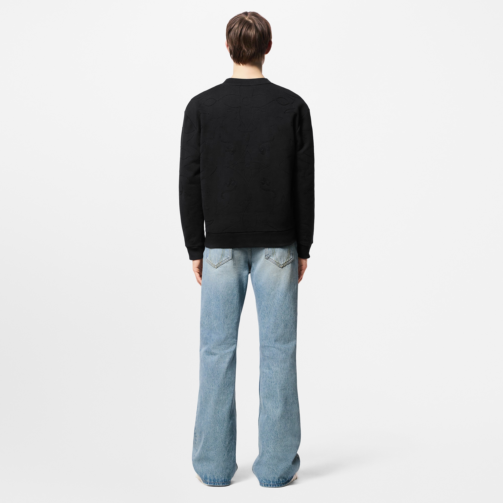Rundhals-Shirt aus Baumwolljersey mit Stickereien  Herren Ready to Wear Strick und Sweatshirts | LOUIS VUITTON (Zoom)