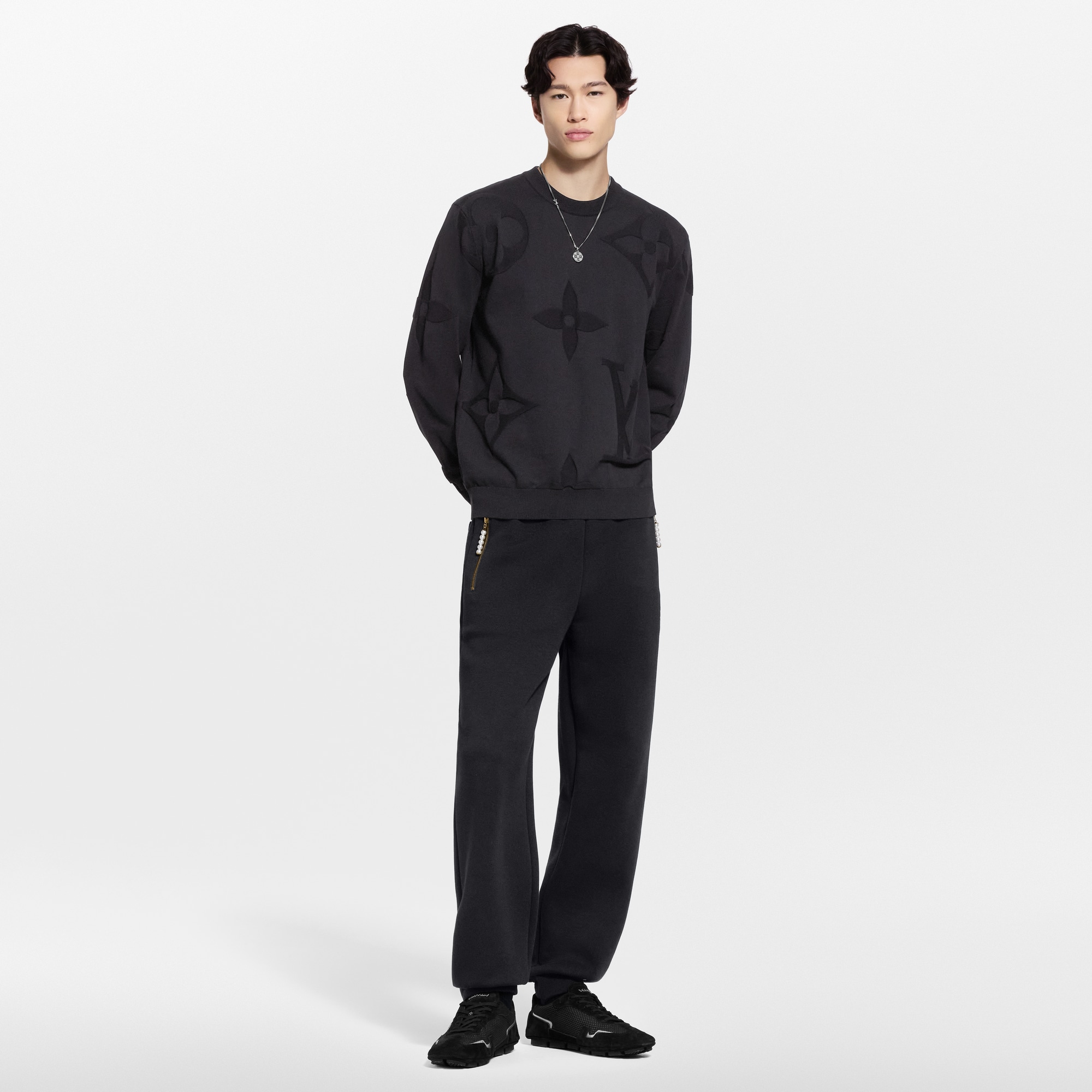 Rundhalspullover aus Baumwolle mit Monogram  Herren Ready to Wear Vollständige Ready to Wear | LOUIS VUITTON (Zoom)