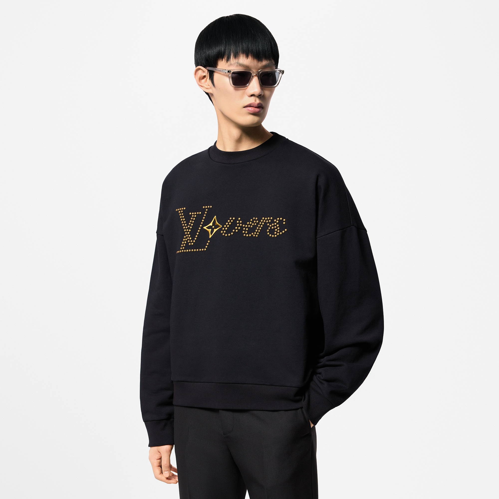 Rundhalspullover aus Baumwolle mit Signatur  Herren Ready to Wear T-Shirts und Poloshirts | LOUIS VUITTON (Zoom)