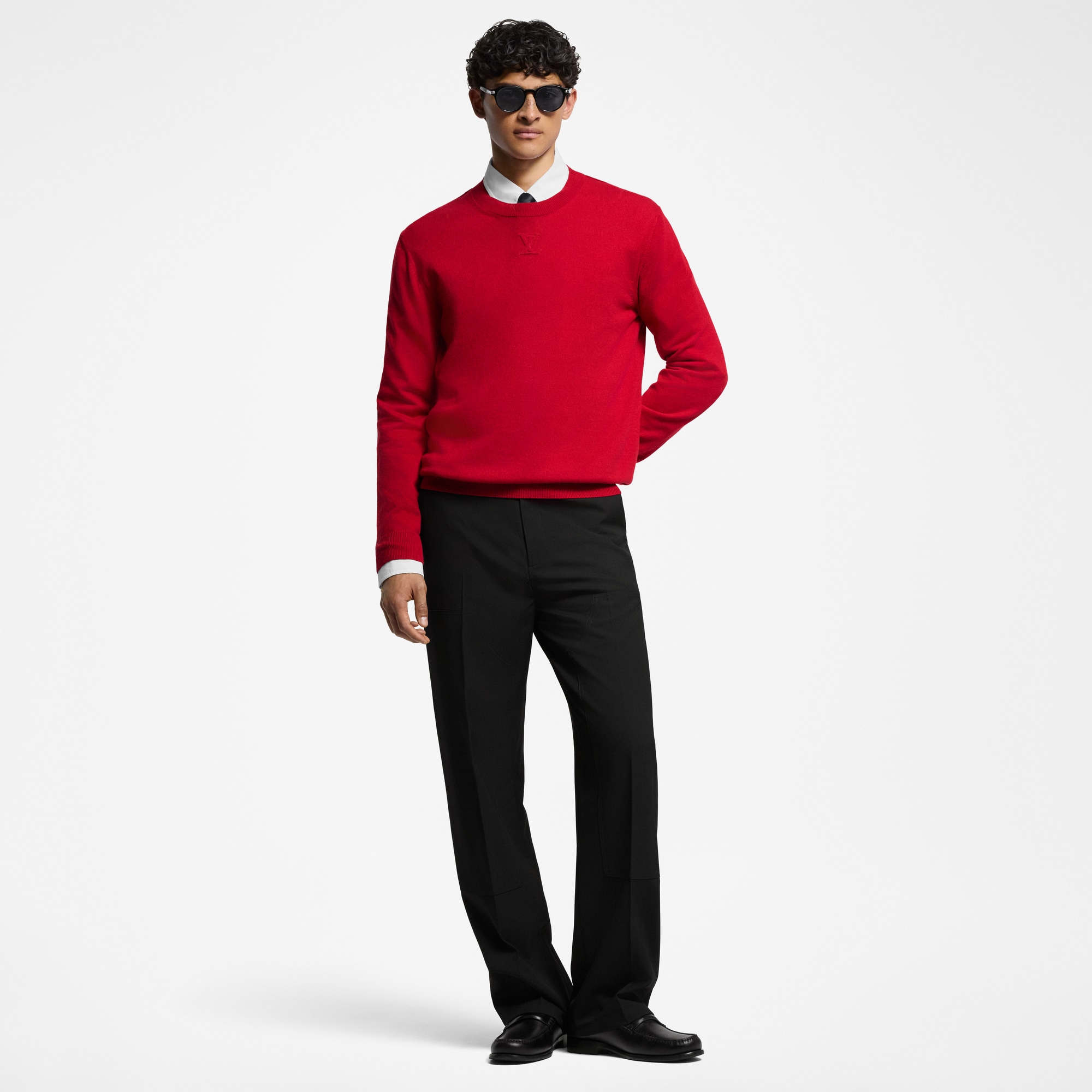 Rundhalspullover aus Kaschmir mit geprägter LV Signatur  Herren Ready to Wear Vollständige Ready to Wear | LOUIS VUITTON (Zoom)