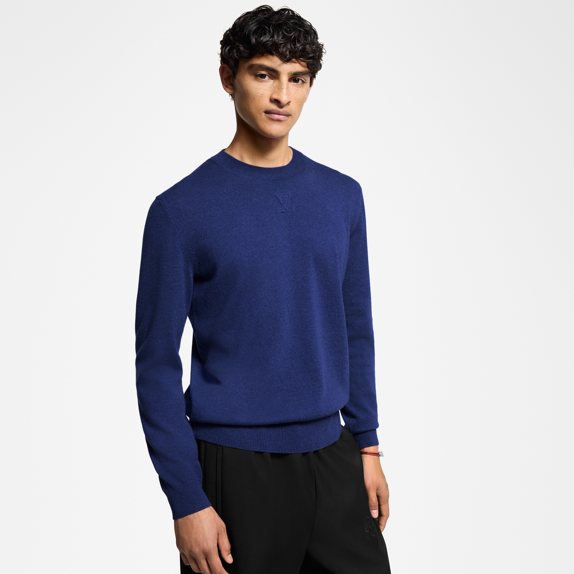 Rundhalspullover aus Kaschmir mit geprägter LV Signatur  Herren Ready to Wear Vollständige Ready to Wear | LOUIS VUITTON (Zoom)