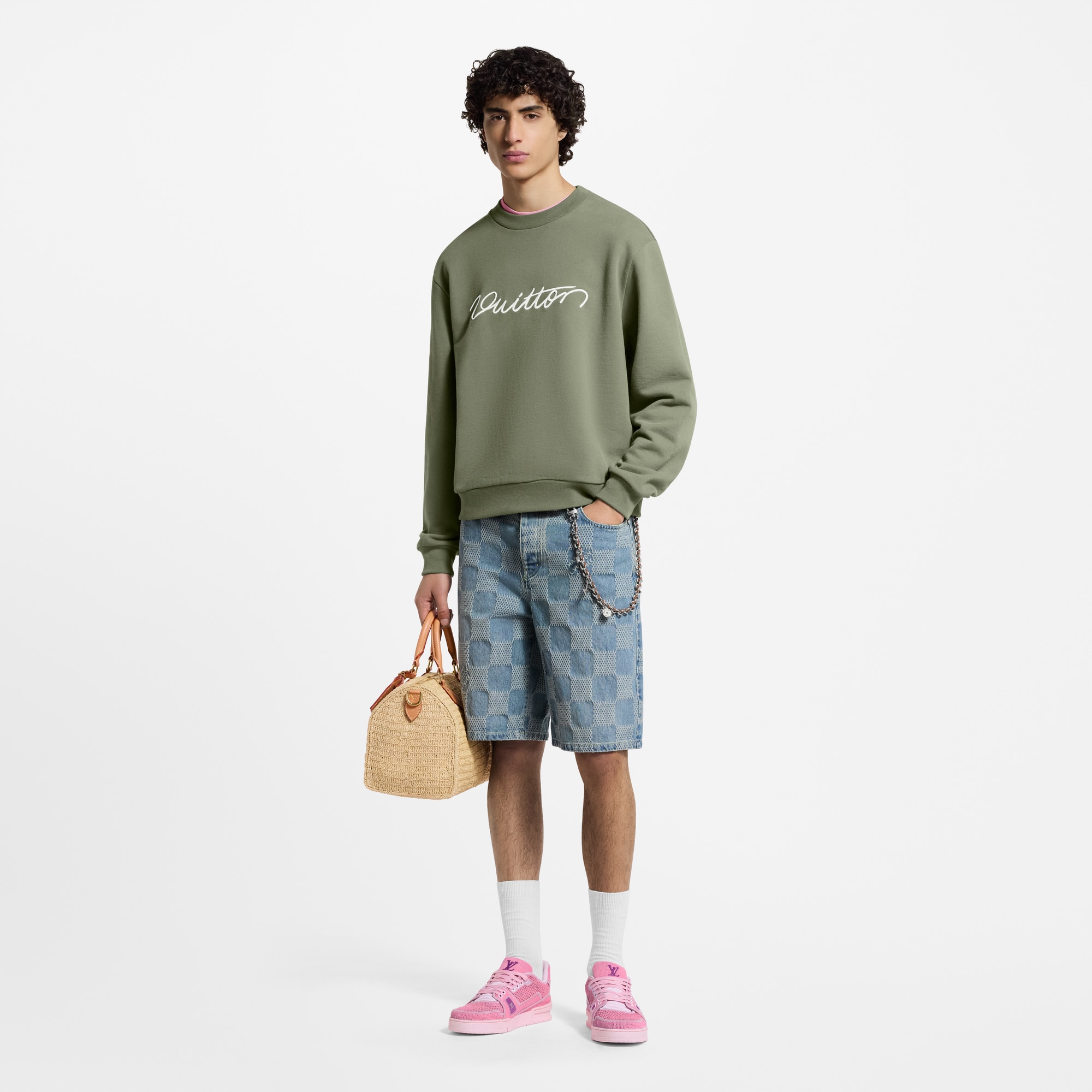 Rundhalspullover mit gestickter Signatur  Damen Ready to Wear Strick | LOUIS VUITTON (Zoom)
