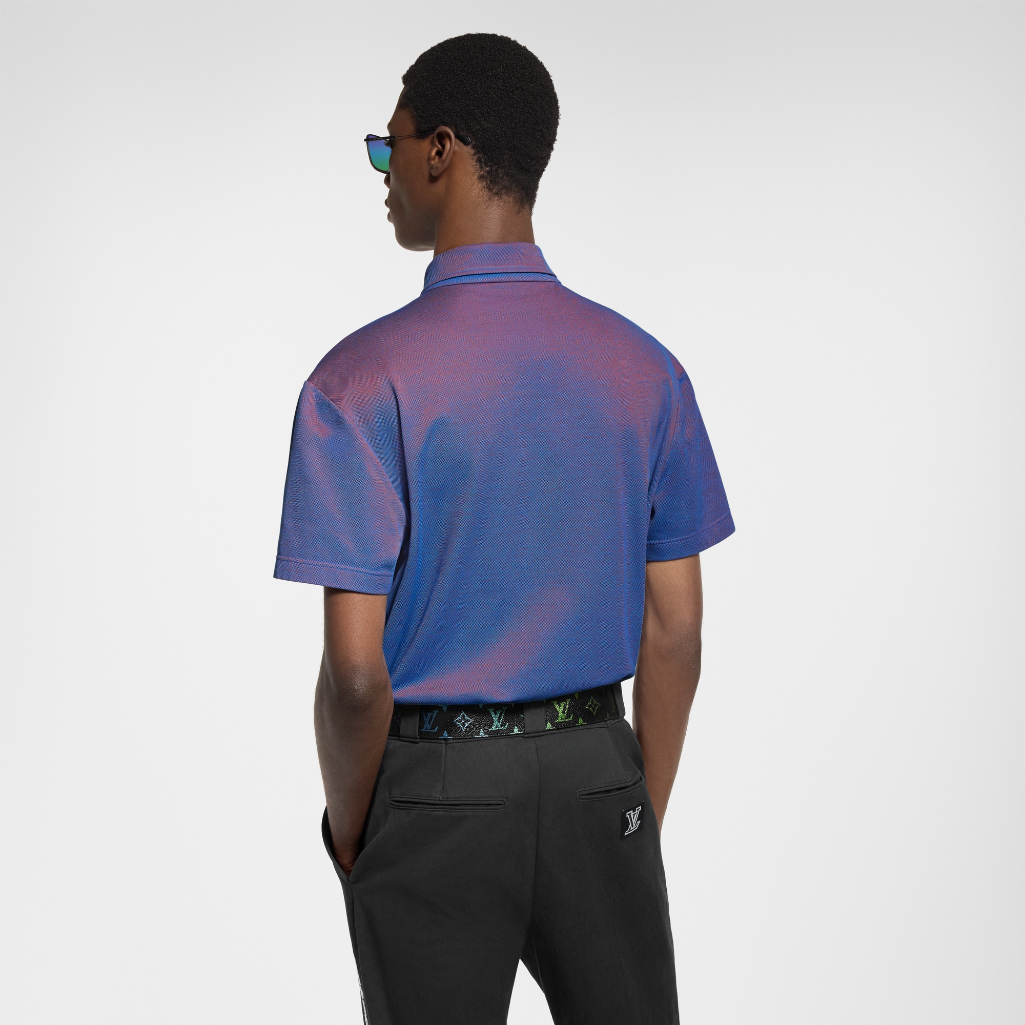 Schimmerndes Kurzarm-Polohemd aus Piqué  Neuheiten Herren Herren Frühjahr 2025 Kollektion | LOUIS VUITTON (Zoom)