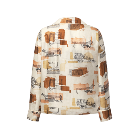 Schlafanzughemd mit Koffer-Motiv Damen Ready to Wear Oberteile und Blusen | LOUIS VUITTON (Zoom)