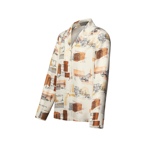 Schlafanzughemd mit Koffer-Motiv Damen Ready to Wear Oberteile und Blusen | LOUIS VUITTON (Zoom)