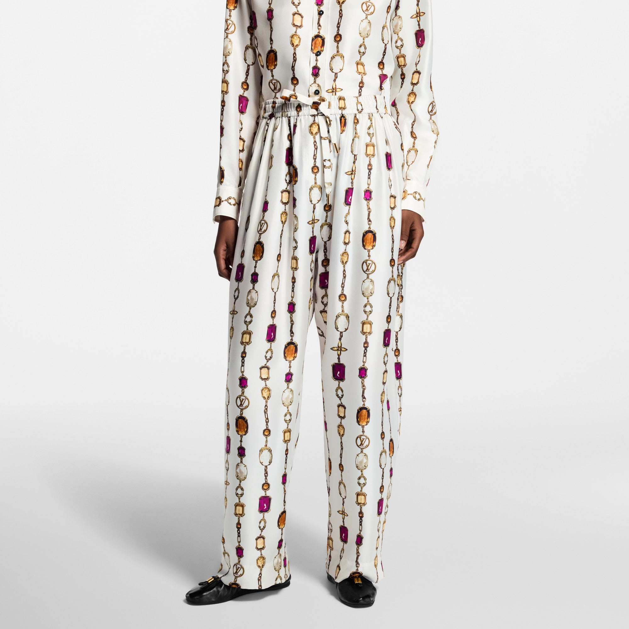 Schlafanzughose mit Halsketten-Motiv  Damen Ready to Wear Hosen | LOUIS VUITTON (Zoom)