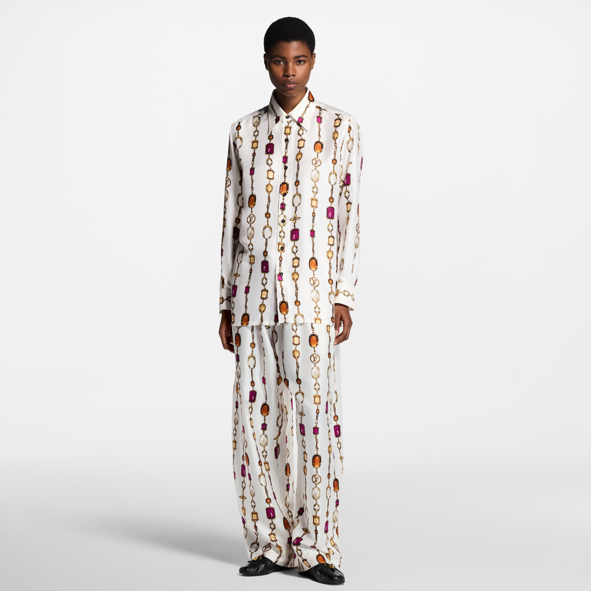 Schlafanzughose mit Halsketten-Motiv  Damen Ready to Wear Hosen | LOUIS VUITTON (Zoom)