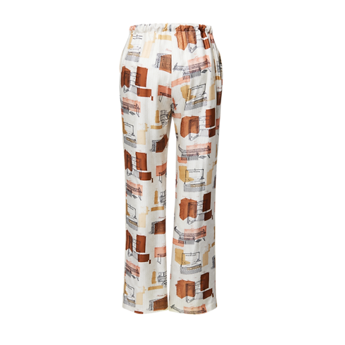 Schlafanzughose mit Koffer-Motiv Damen Ready to Wear Hosen und Shorts | LOUIS VUITTON (Zoom)