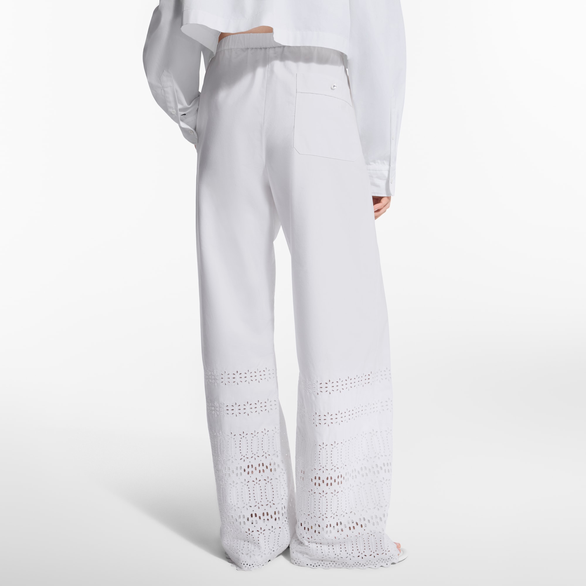 Schlafanzughose mit Lochstickerei  Damen Ready to Wear Hosen | LOUIS VUITTON (Zoom)