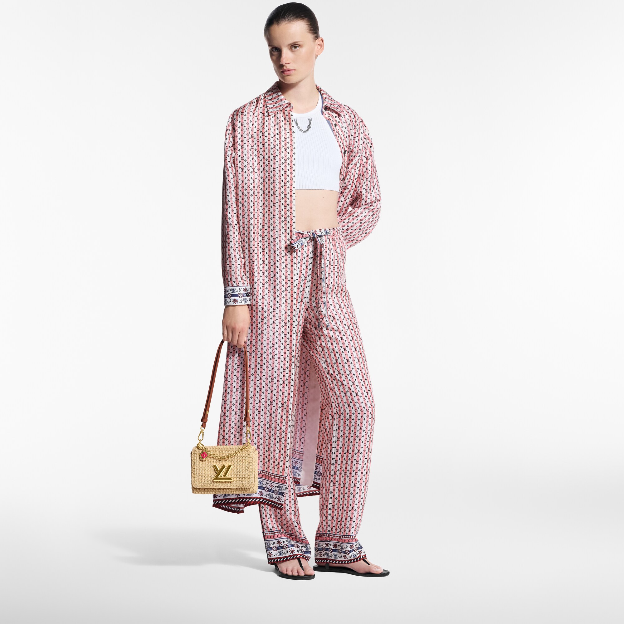 Schlafanzughose mit Schal-Motiv  Damen Ready to Wear Hosen | LOUIS VUITTON (Zoom)