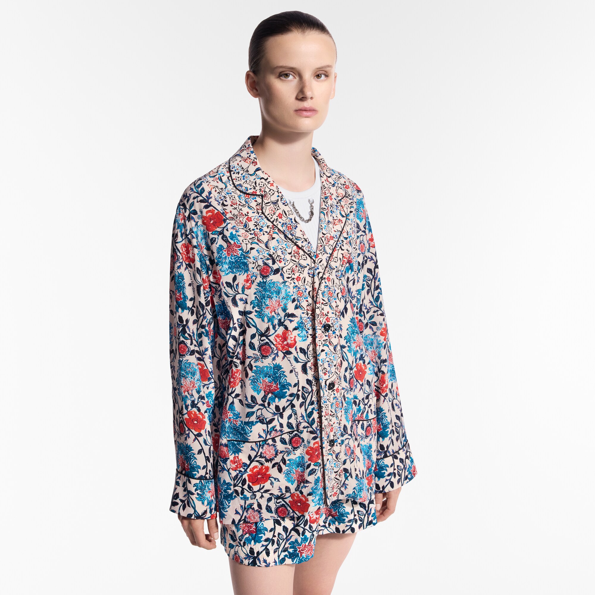 Schlafanzugoberteil mit floralem Weinranken-Motiv  Damen Ready to Wear Tops | LOUIS VUITTON (Zoom)