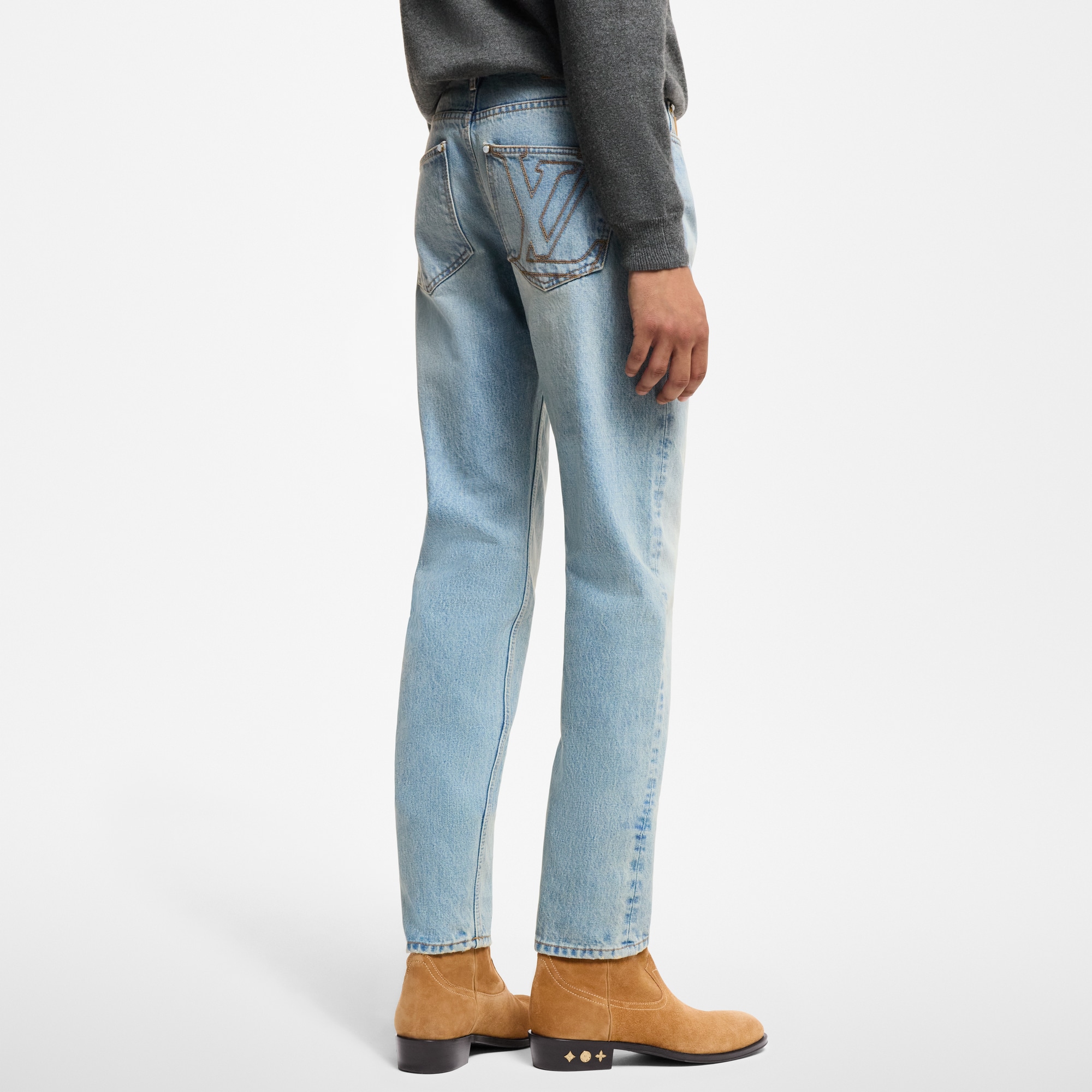 Schmal geschnittene Hose aus Denim  Herren Ready to Wear Denim | LOUIS VUITTON (Zoom)