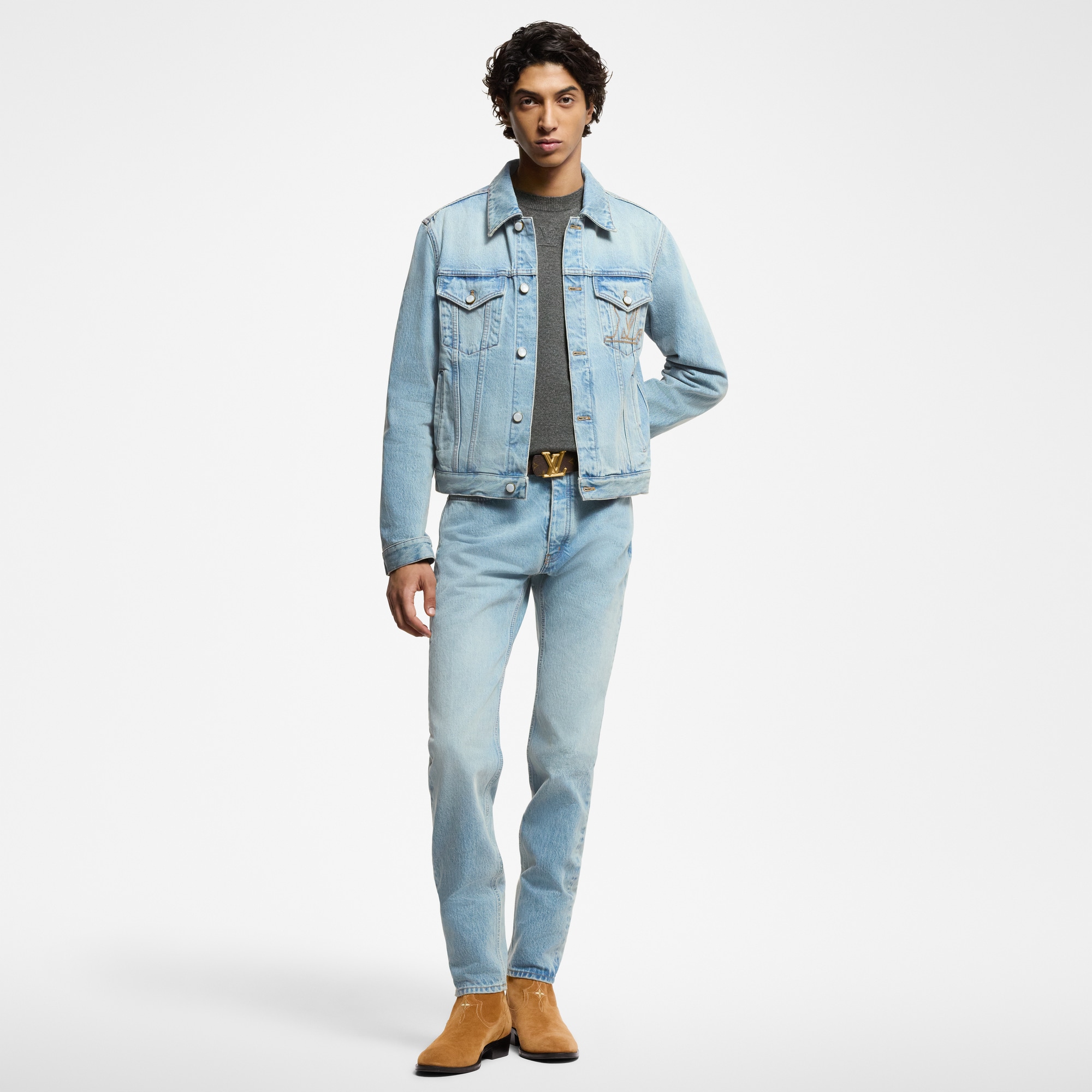 Schmal geschnittene Hose aus Denim  Herren Ready to Wear Denim | LOUIS VUITTON (Zoom)
