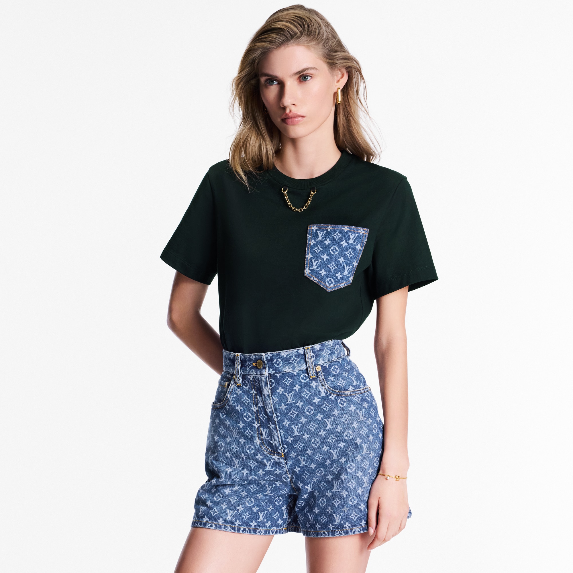 Shorts aus Denim mit Monogram  Damen Ready to Wear Röcke und Shorts | LOUIS VUITTON (Zoom)