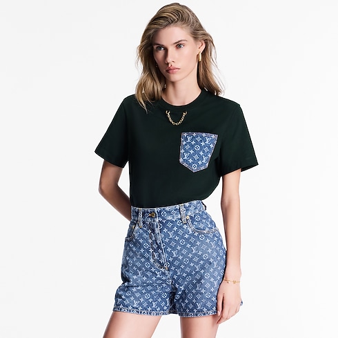 Shorts aus Denim mit Monogram Damen Ready to Wear Röcke und Shorts | LOUIS VUITTON (Zoom)