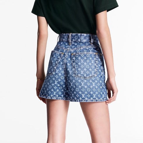 Shorts aus Denim mit Monogram Damen Ready to Wear Röcke und Shorts | LOUIS VUITTON (Zoom)