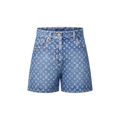 Shorts aus Denim mit Monogram Damen Ready to Wear Röcke und Shorts | LOUIS VUITTON (Zoom)