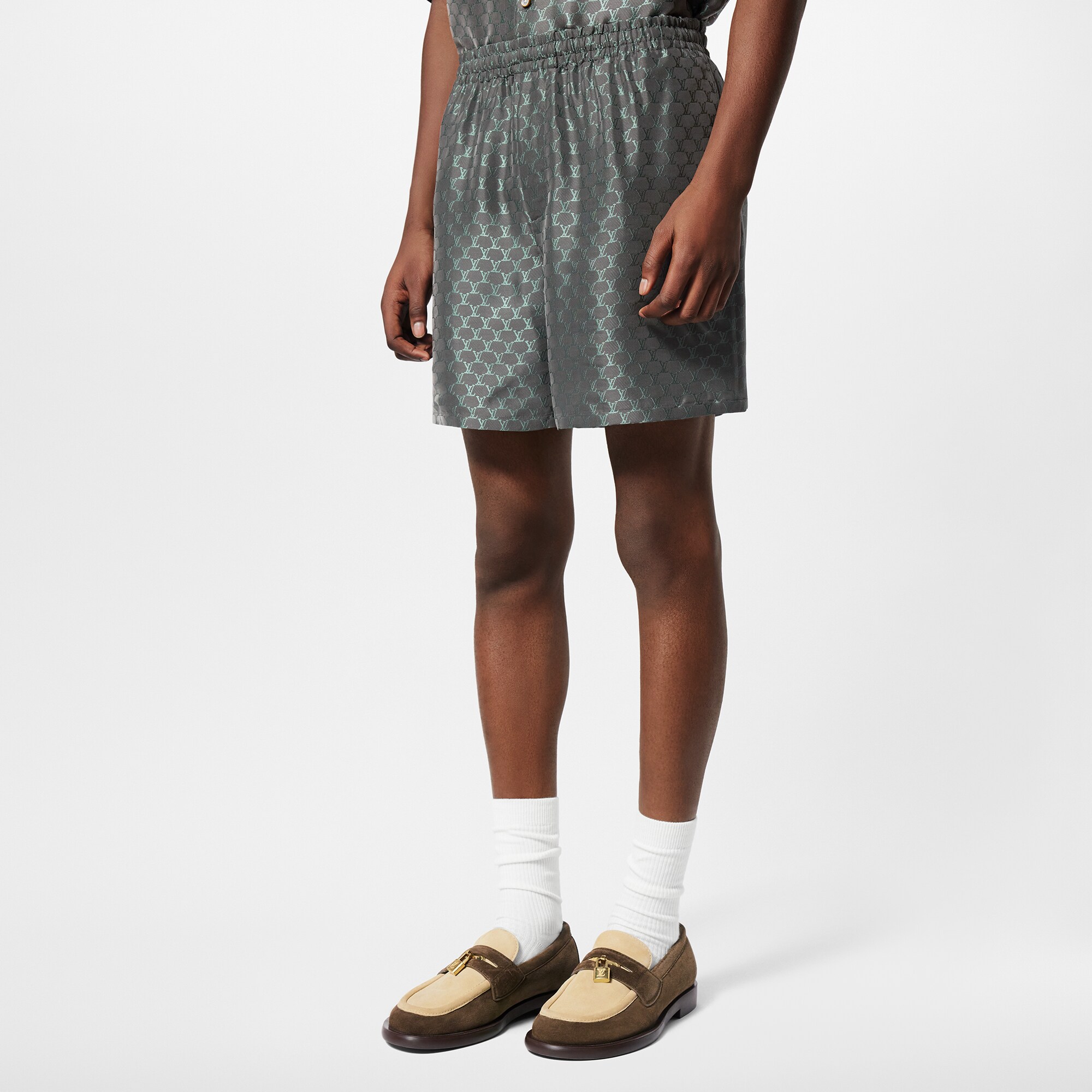 Shorts aus Jacquardgewebe aus Seidengemisch mit Zugband  Herren Ready to Wear Hosen | LOUIS VUITTON (Zoom)