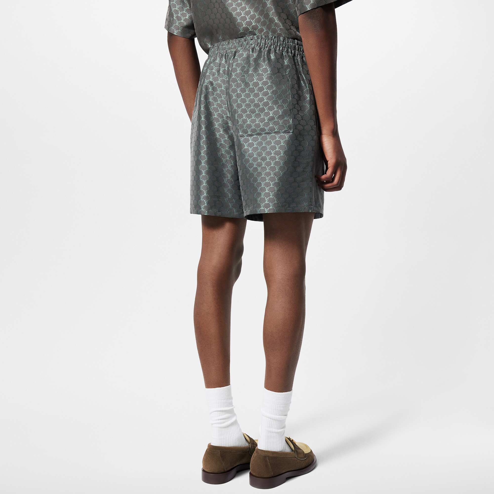 Shorts aus Jacquardgewebe aus Seidengemisch mit Zugband  Herren Ready to Wear Hosen | LOUIS VUITTON (Zoom)
