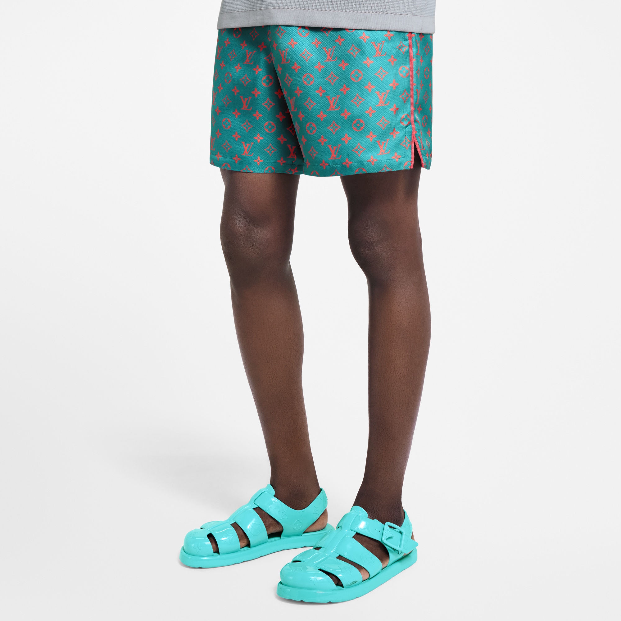 Shorts aus Seide mit Monogram Glow-Motiv  Herren Ready to Wear Hosen | LOUIS VUITTON (Zoom)