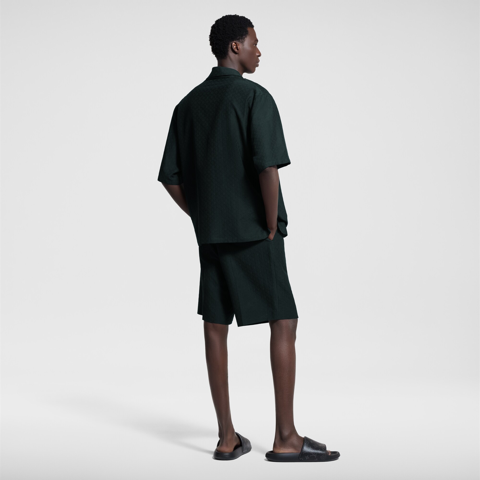 Shorts aus Seiden-Baumwollgemisch im Maßkonfektions-Stil mit Mini Monogram-Motiv  Herren Ready to Wear Hosen | LOUIS VUITTON (Zoom)