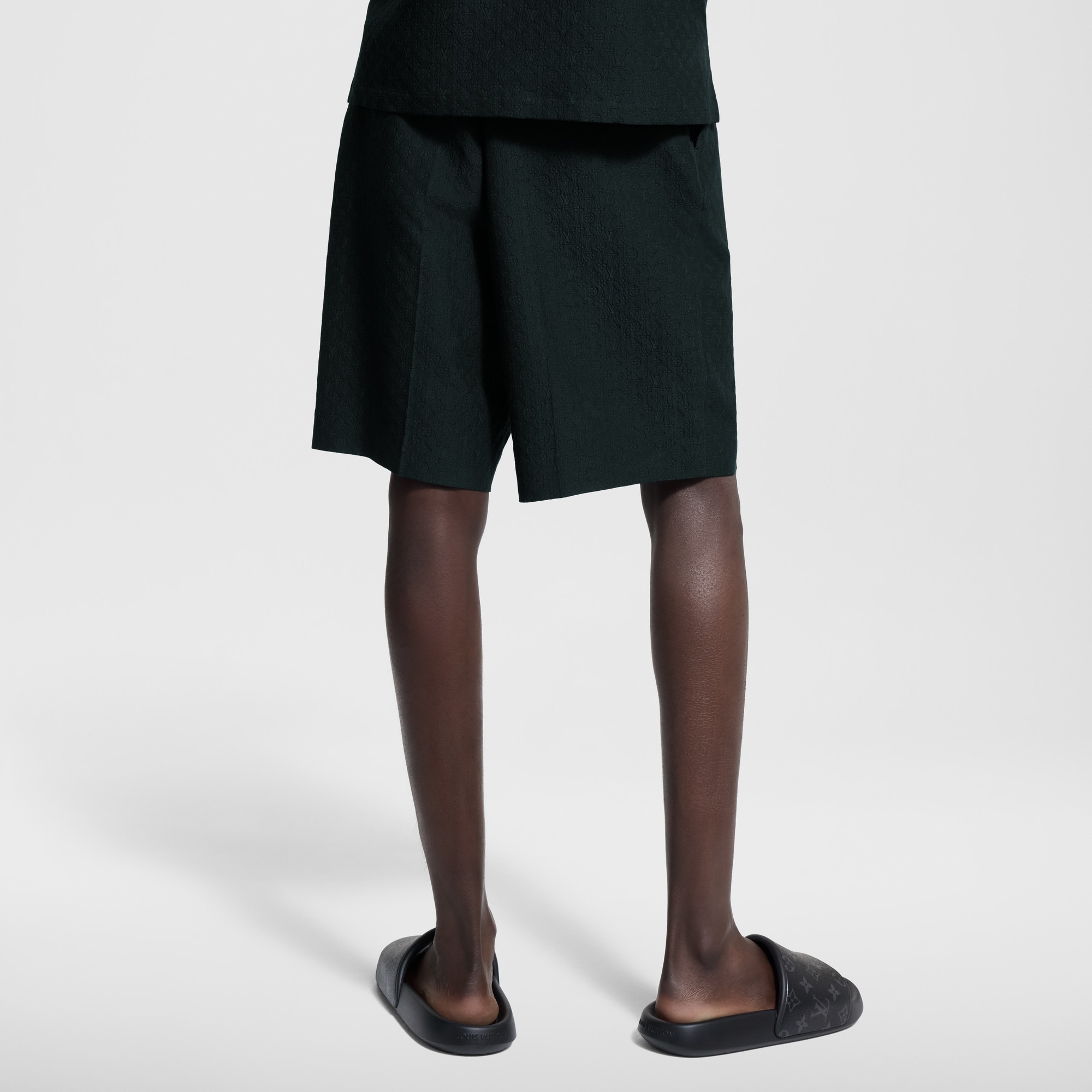 Shorts aus Seiden-Baumwollgemisch im Maßkonfektions-Stil mit Mini Monogram-Motiv  Herren Ready to Wear Hosen | LOUIS VUITTON (Zoom)