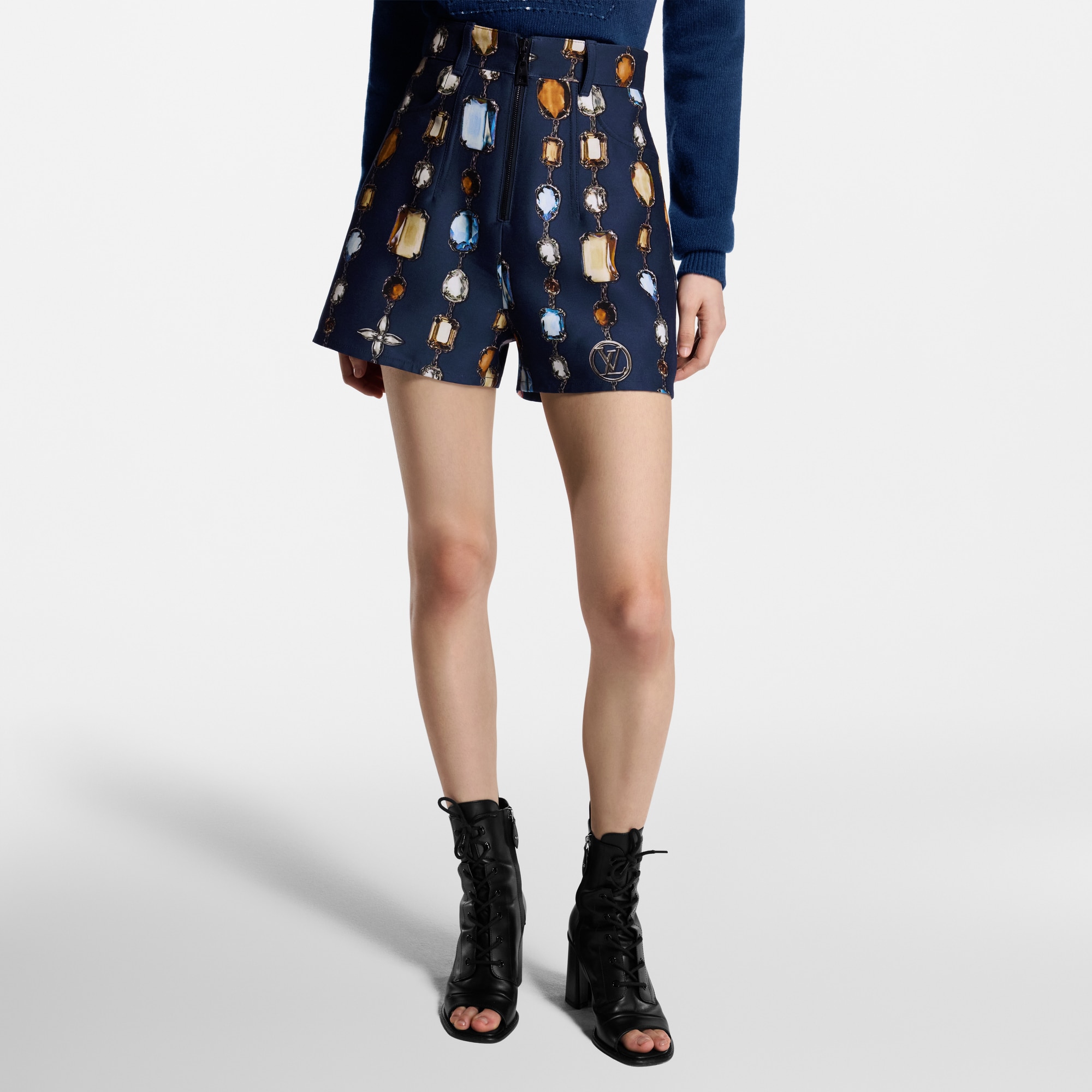 Shorts im Maßkonfektions-Stil mit Halsketten-Motiv  Damen Ready to Wear Röcke und Shorts | LOUIS VUITTON (Zoom)