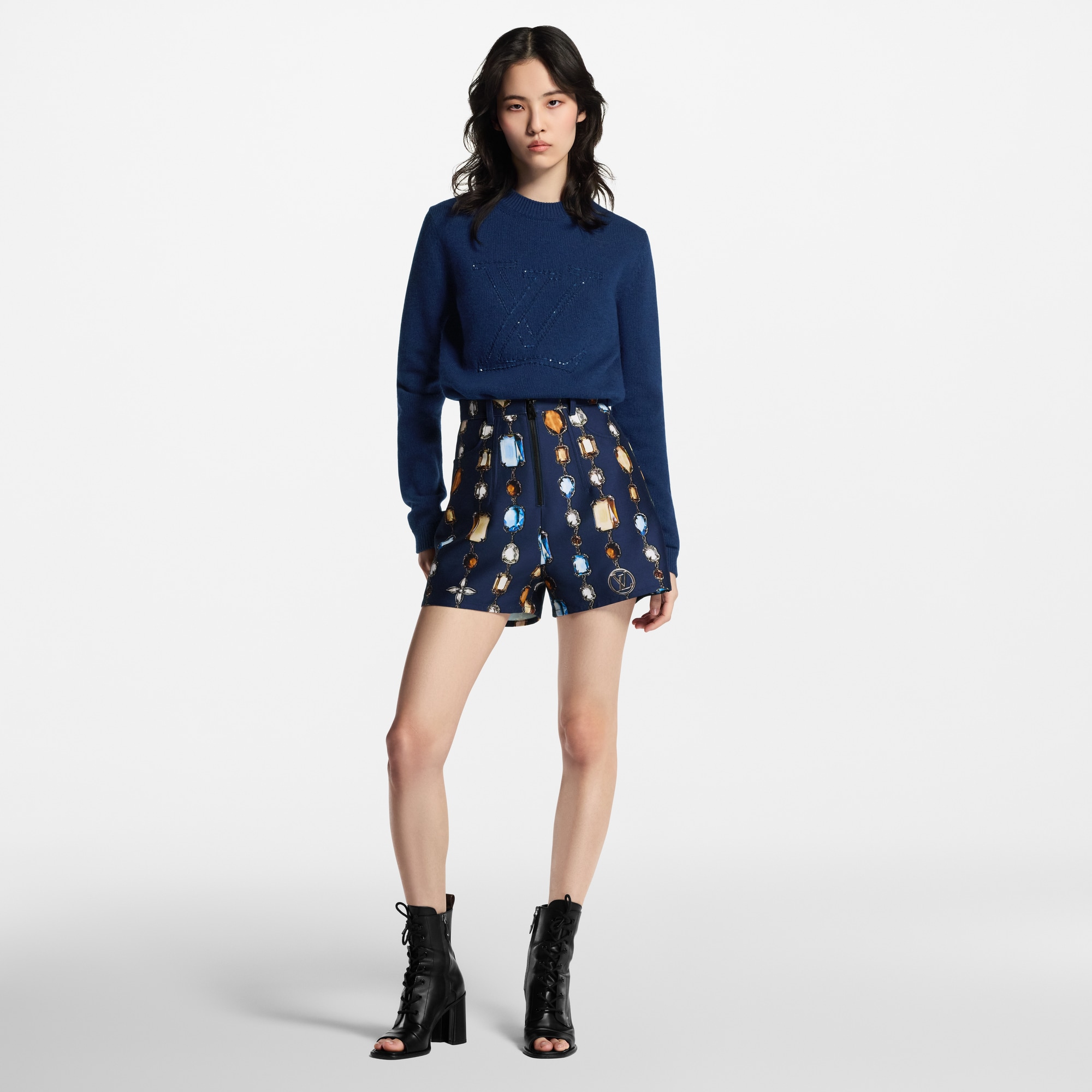Shorts im Maßkonfektions-Stil mit Halsketten-Motiv  Damen Ready to Wear Röcke und Shorts | LOUIS VUITTON (Zoom)