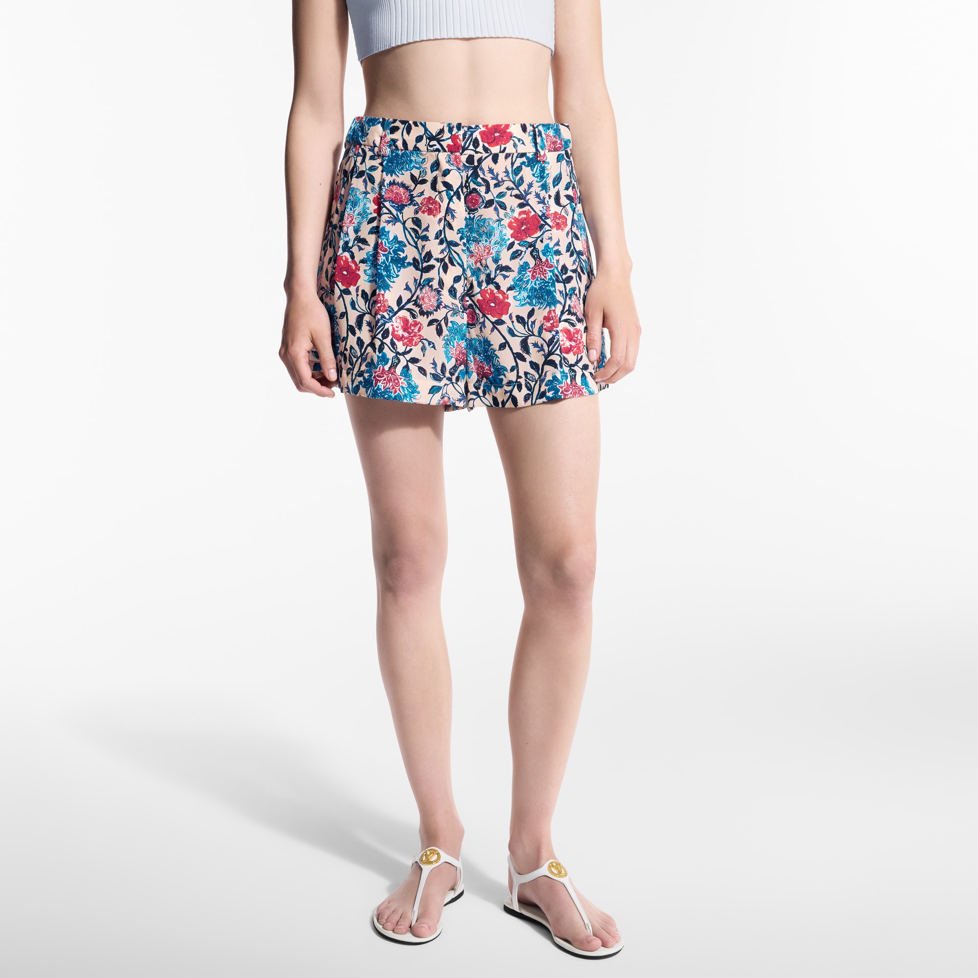 Shorts mit Falten und floralem Weinranken-Motiv  Damen Ready to Wear Röcke und Shorts | LOUIS VUITTON (Zoom)