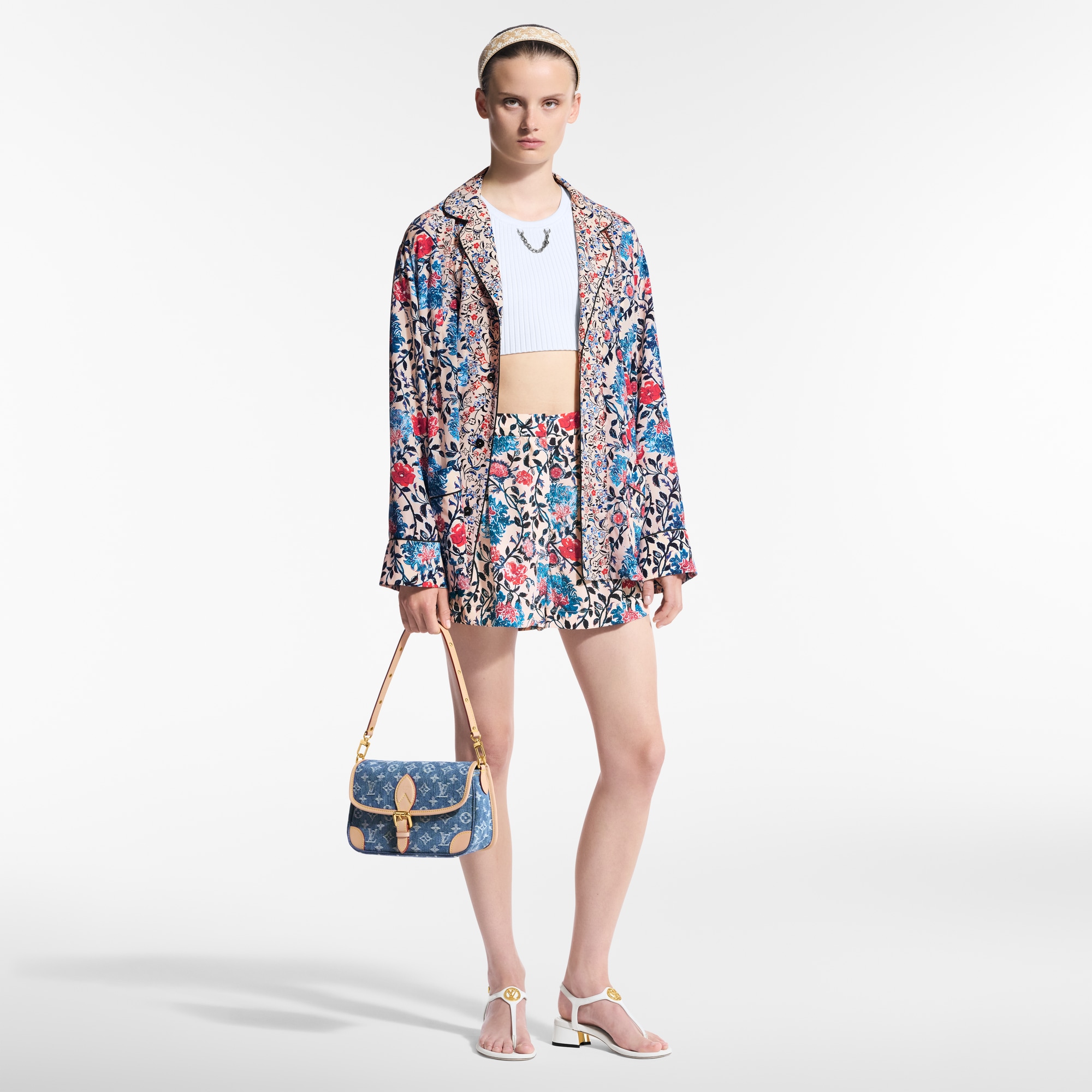 Shorts mit Falten und floralem Weinranken-Motiv  Damen Ready to Wear Röcke und Shorts | LOUIS VUITTON (Zoom)