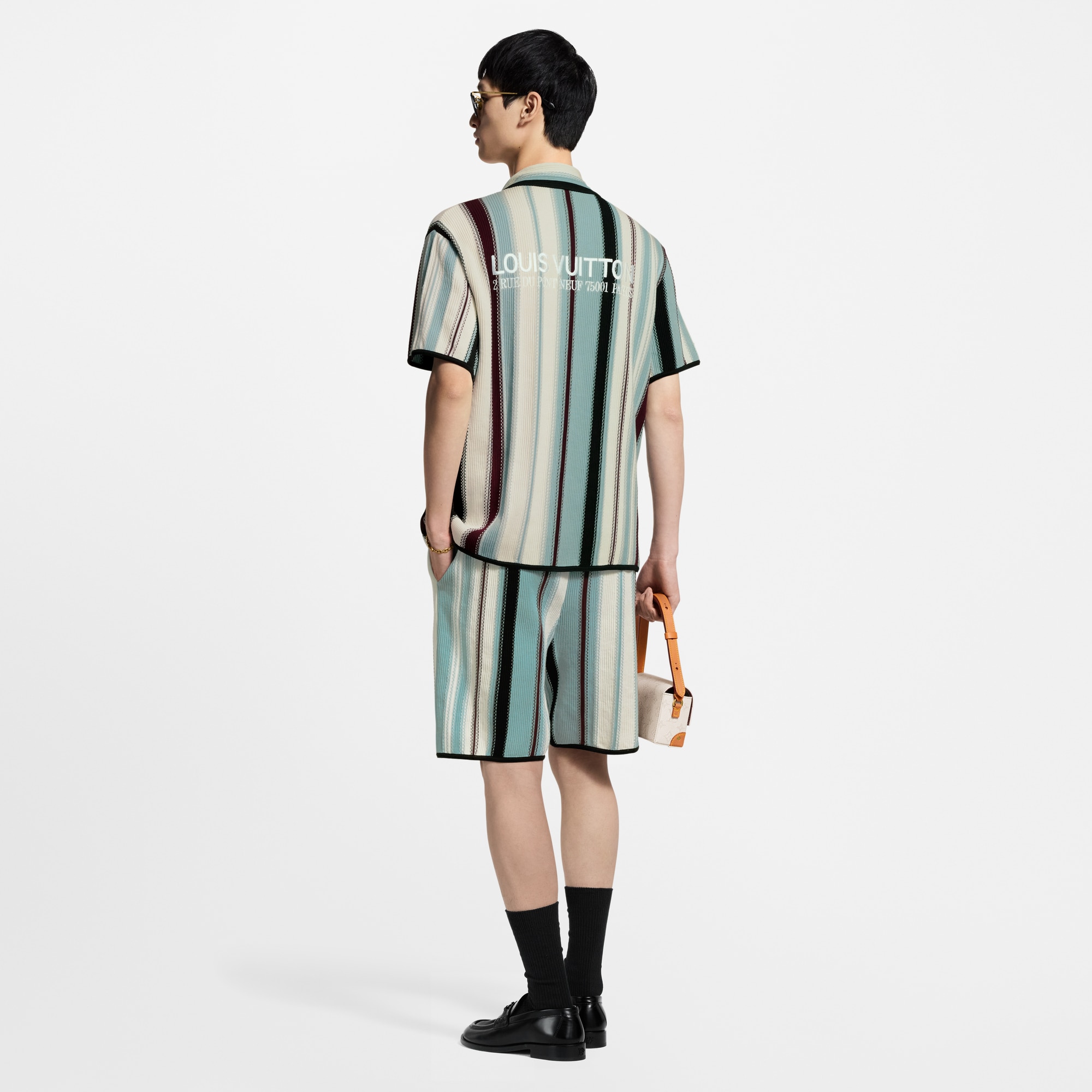 Shorts mit gehäkelten Streifen  Herren Ready to Wear Vollständige Ready to Wear | LOUIS VUITTON (Zoom)