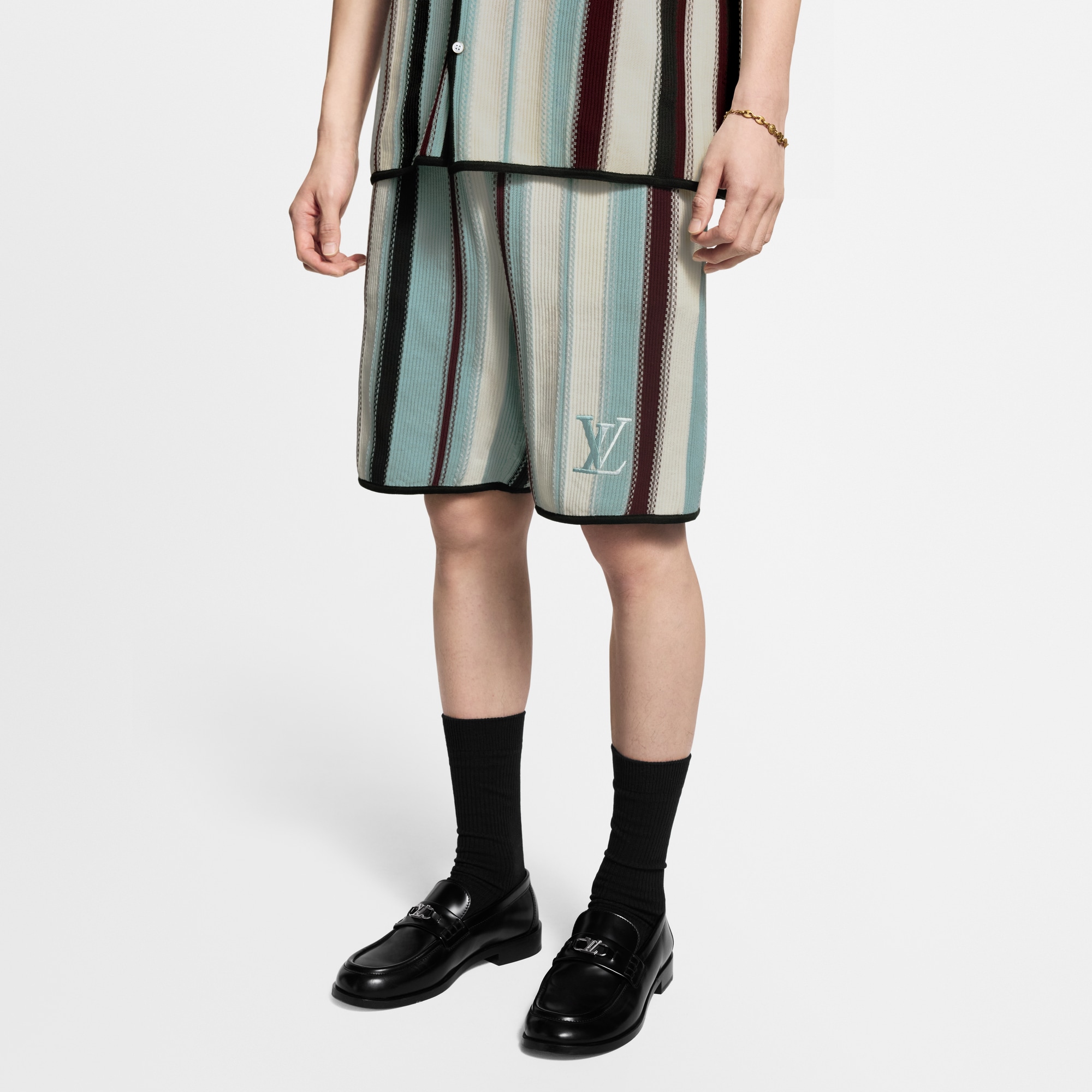 Shorts mit gehäkelten Streifen  Herren Ready to Wear Vollständige Ready to Wear | LOUIS VUITTON (Zoom)