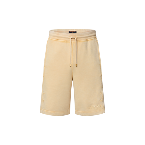 Shorts mit verwaschener Optik und gerippten Details Herren Ready to Wear Vollständige Ready to Wear | LOUIS VUITTON (Zoom)