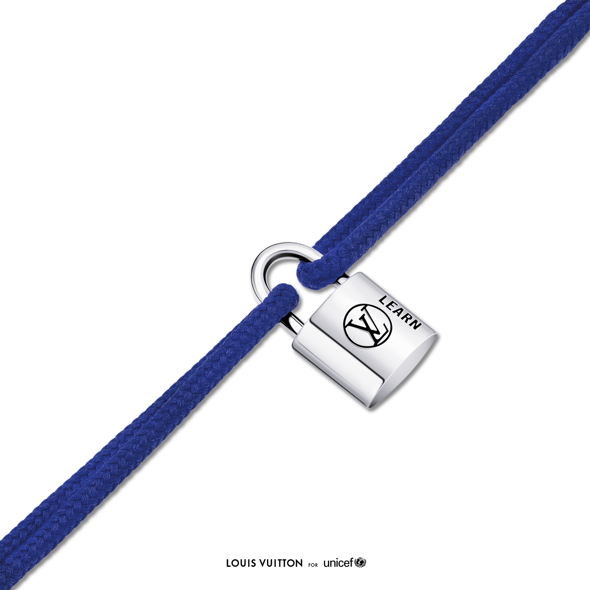 Silver Lockit Armband, Sterlingsilber, schwarzer Lack, blaue Schnur aus Polyester  Schmuck Kategorien Armbänder | LOUIS VUITTON (Zoom)